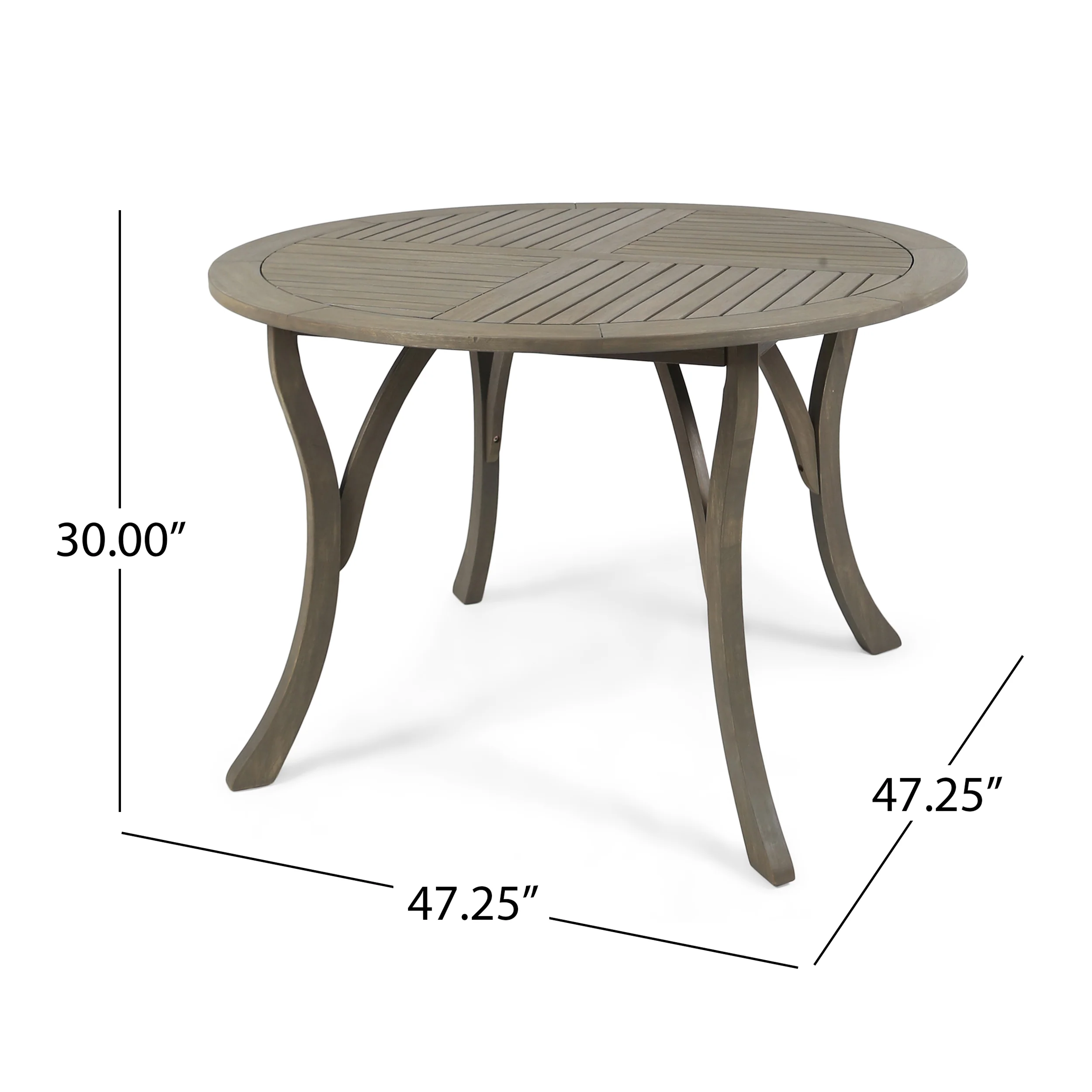 Phoenix Outdoor Acacia 4-Seater Dining Set with Cushions and 47