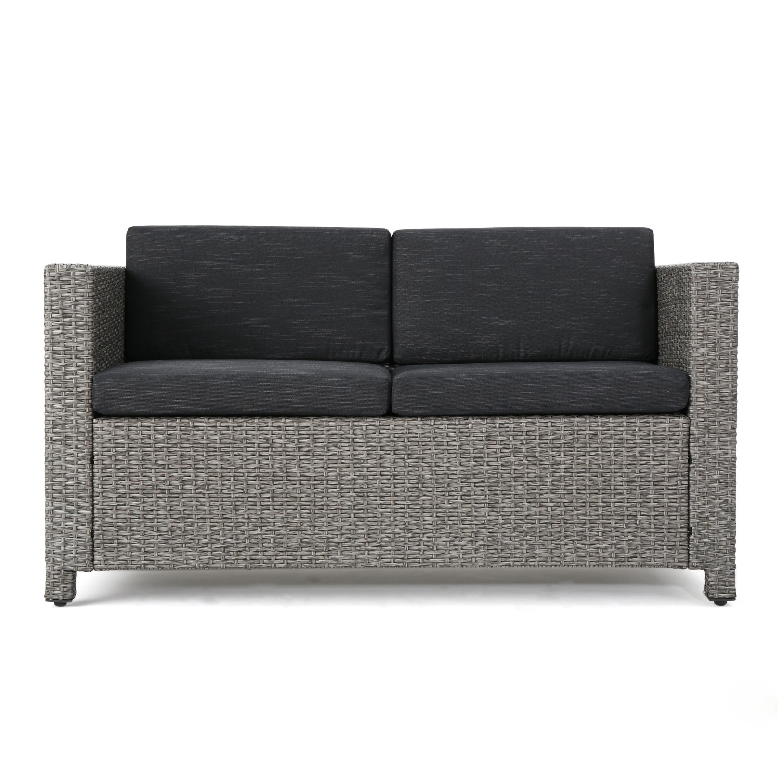Venice Outdoor PE Wicker Love Seat - furnishings
