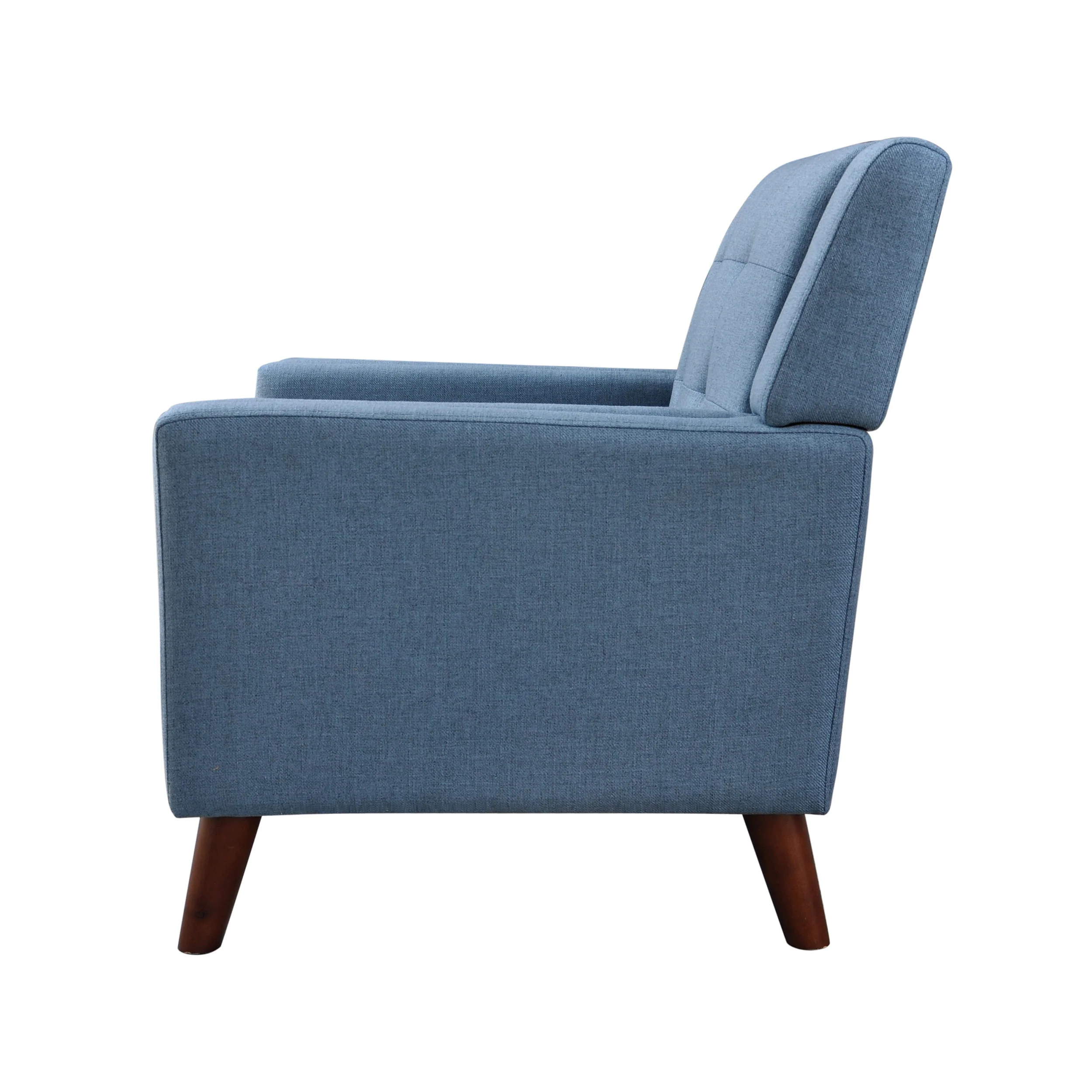 Evelyn Mid Century Modern 3-Piece Chairs & Loveseat Fabric Living Room Set - furnishings