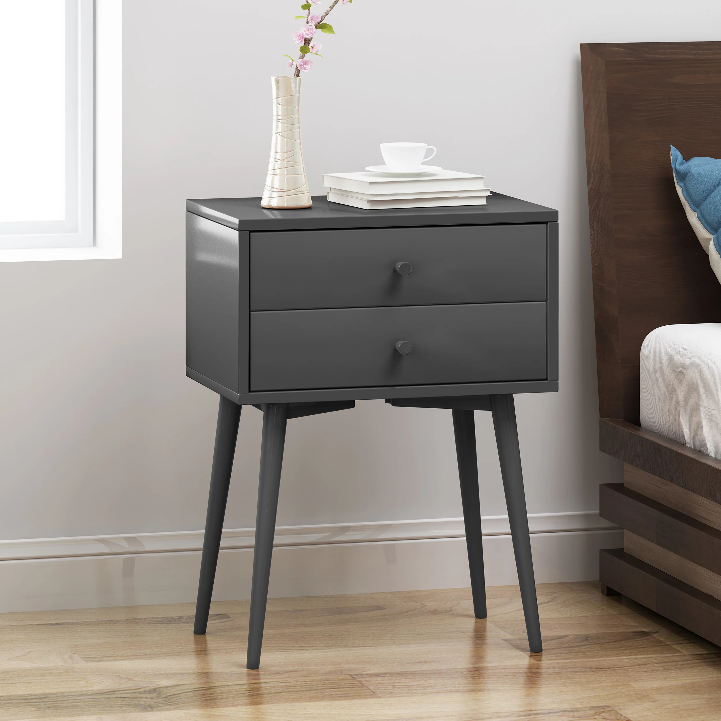 Verna Mid-Century Modern Side Table - furnishings