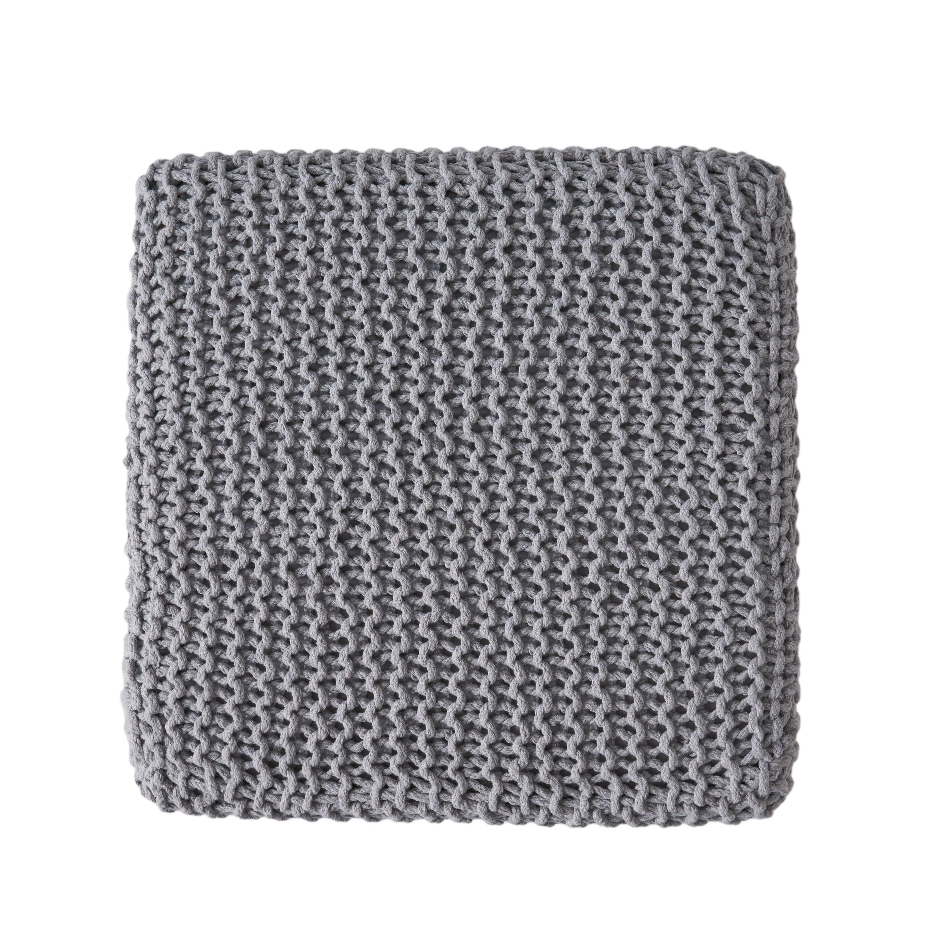 Scott Knitted Foot Stool - furnishings
