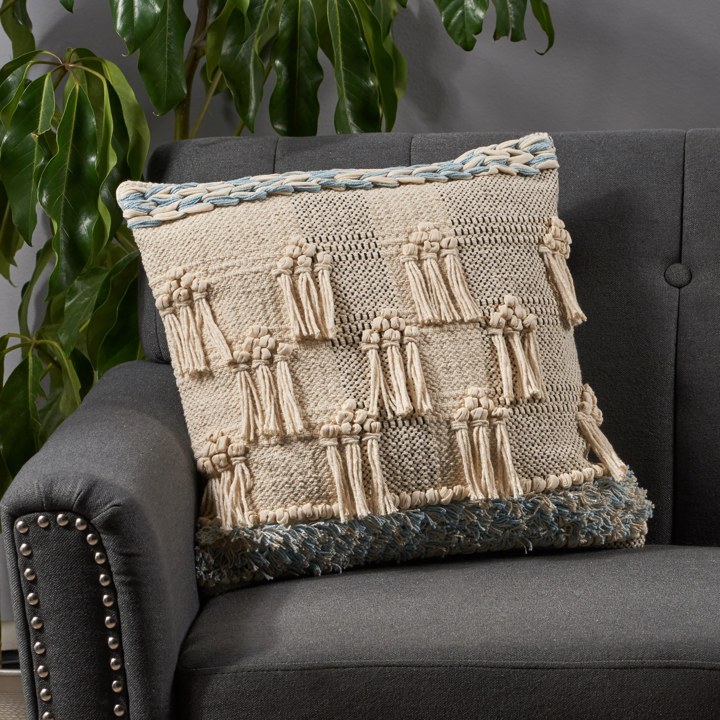 Stacy Boho Cotton Pillow Cover - furnishings