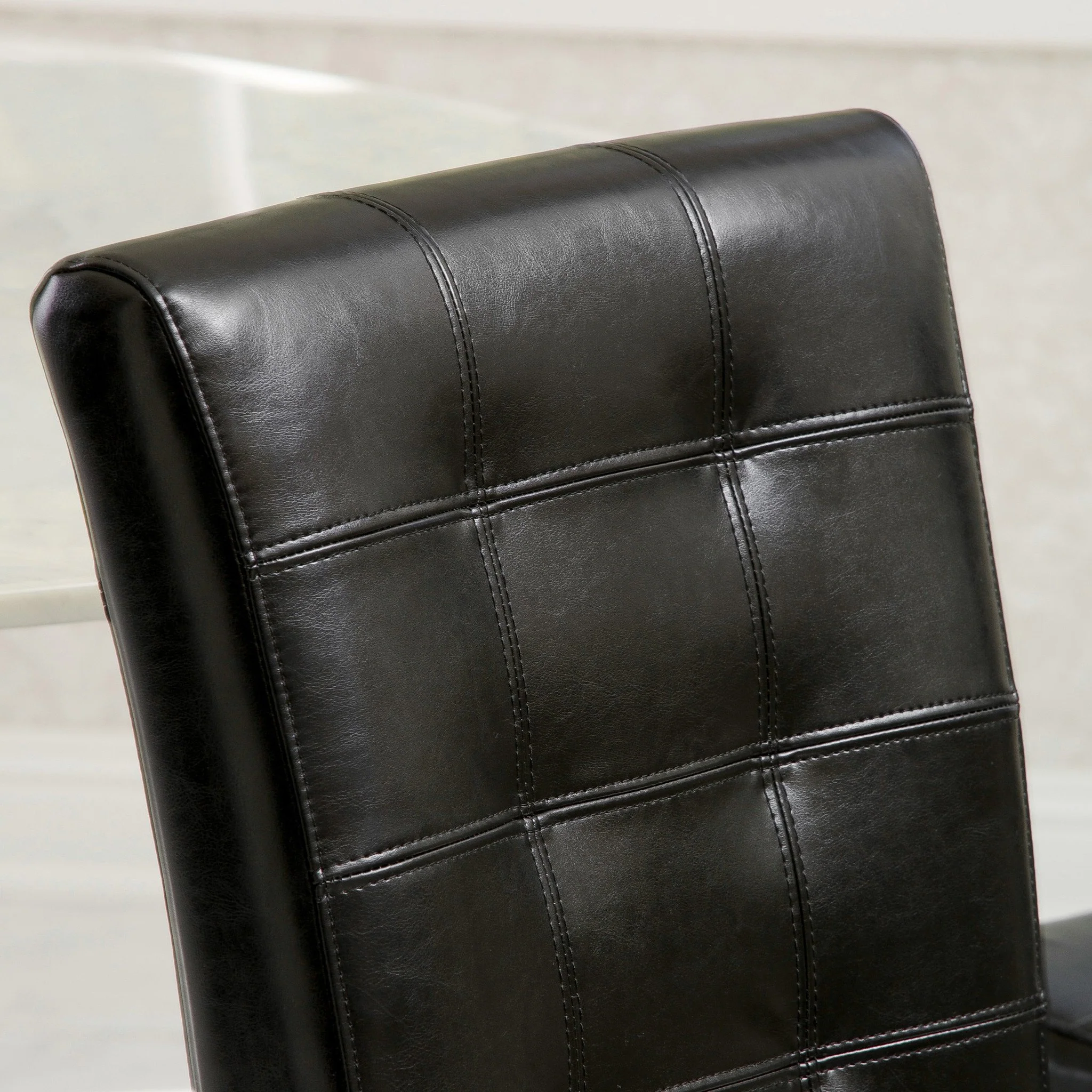 Barrington Contemporary Tufted Bonded Leather Dining Chairs (Set of 2) - furnishings