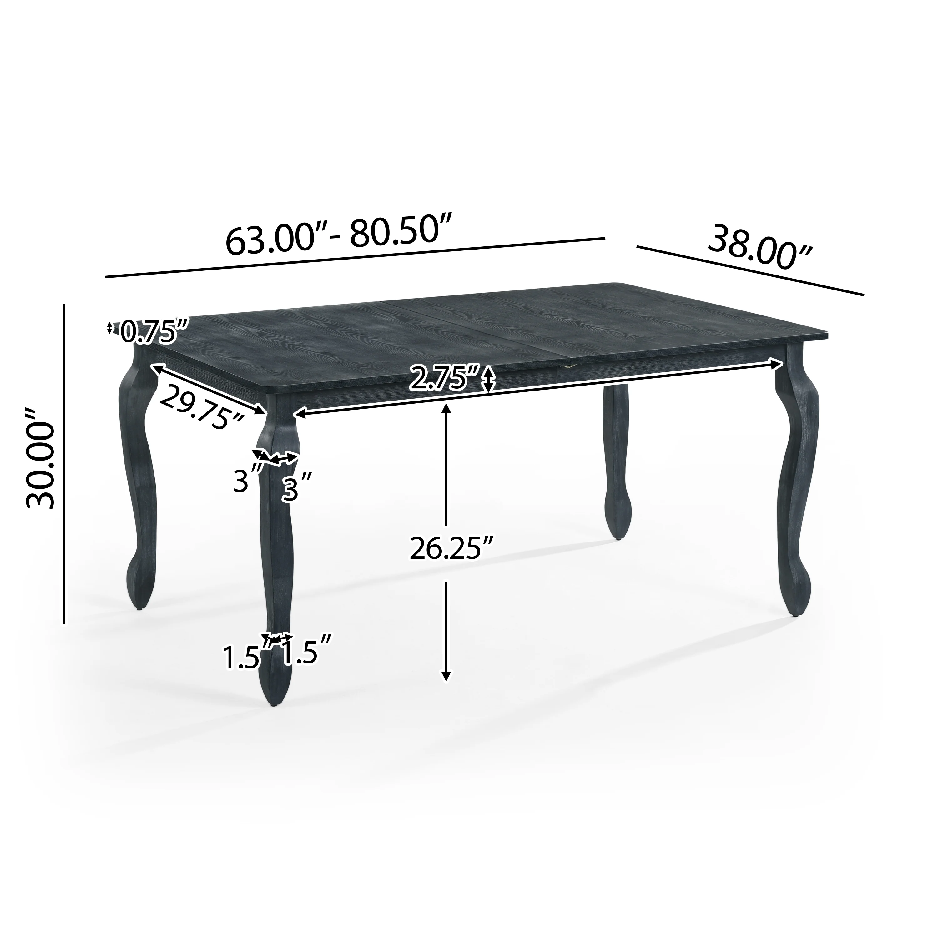 Birdsong French Country Wooden Expandable Dining Table - furnishings