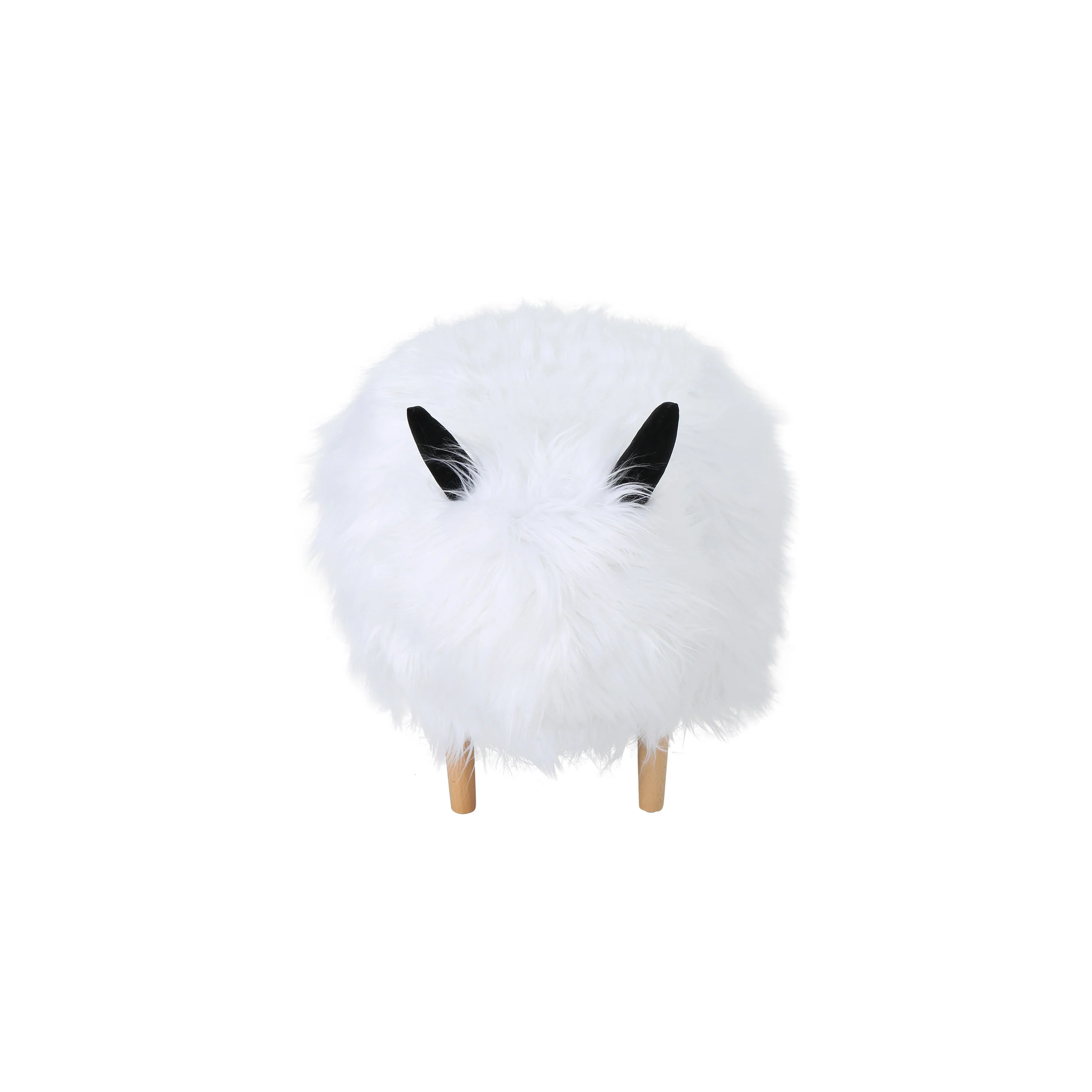 Kamla Furry Yak Ottoman - furnishings