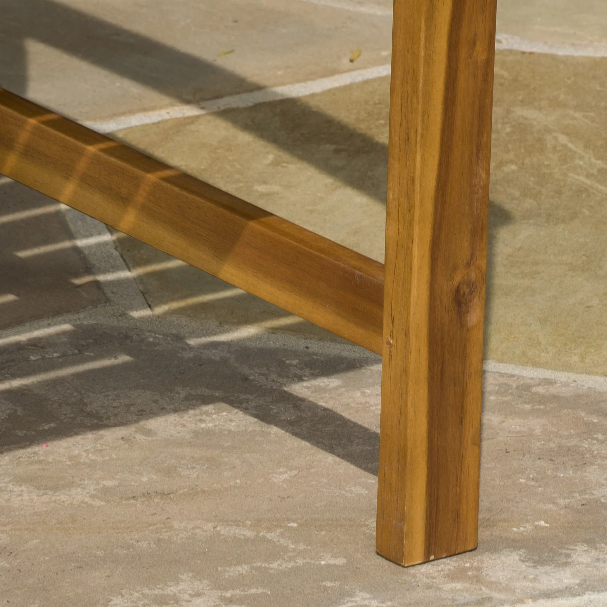 Tamika Teak Finish Acacia Bench - furnishings