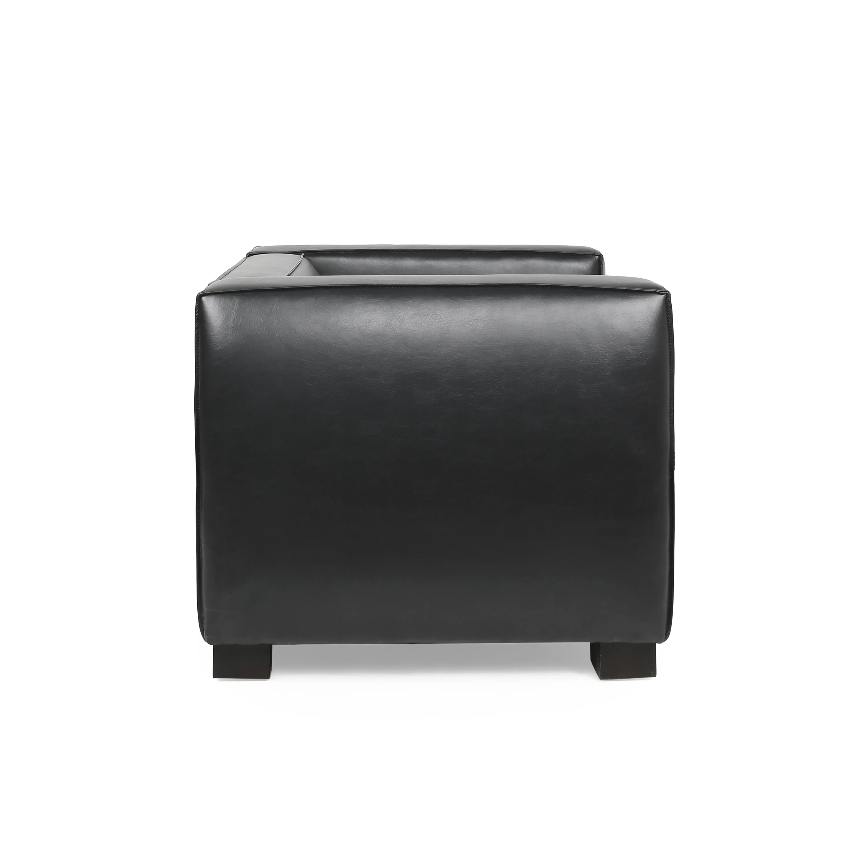 Minkler Contemporary Faux Leather Club Chair - furnishings
