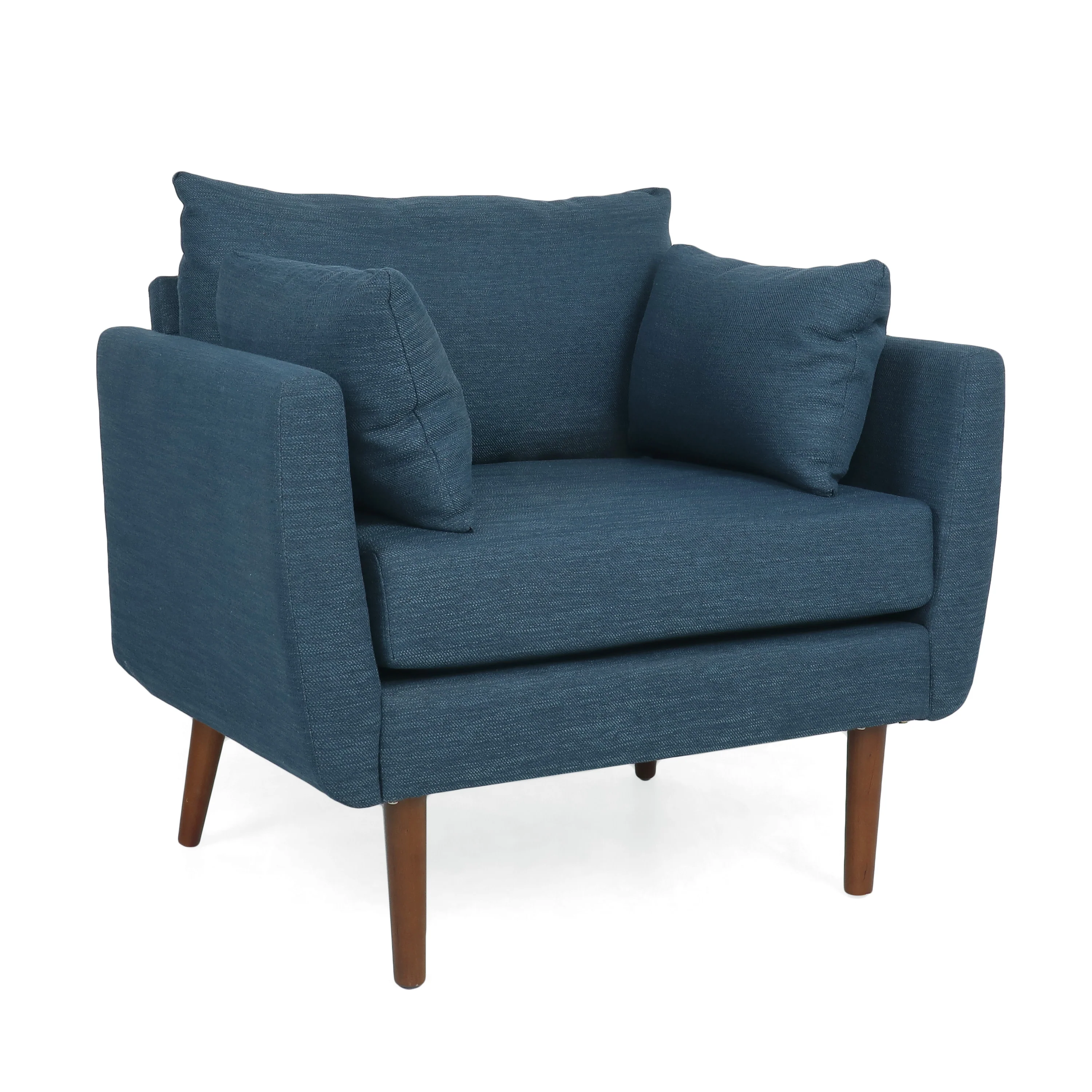 Viewland Contemporary Fabric Upholstered Club Chair with Accent Pillows - furnishings