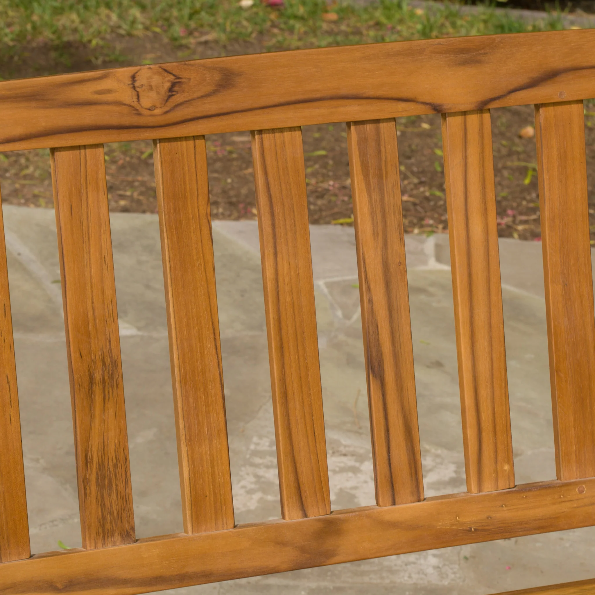 Tamika Teak Finish Acacia Bench - furnishings