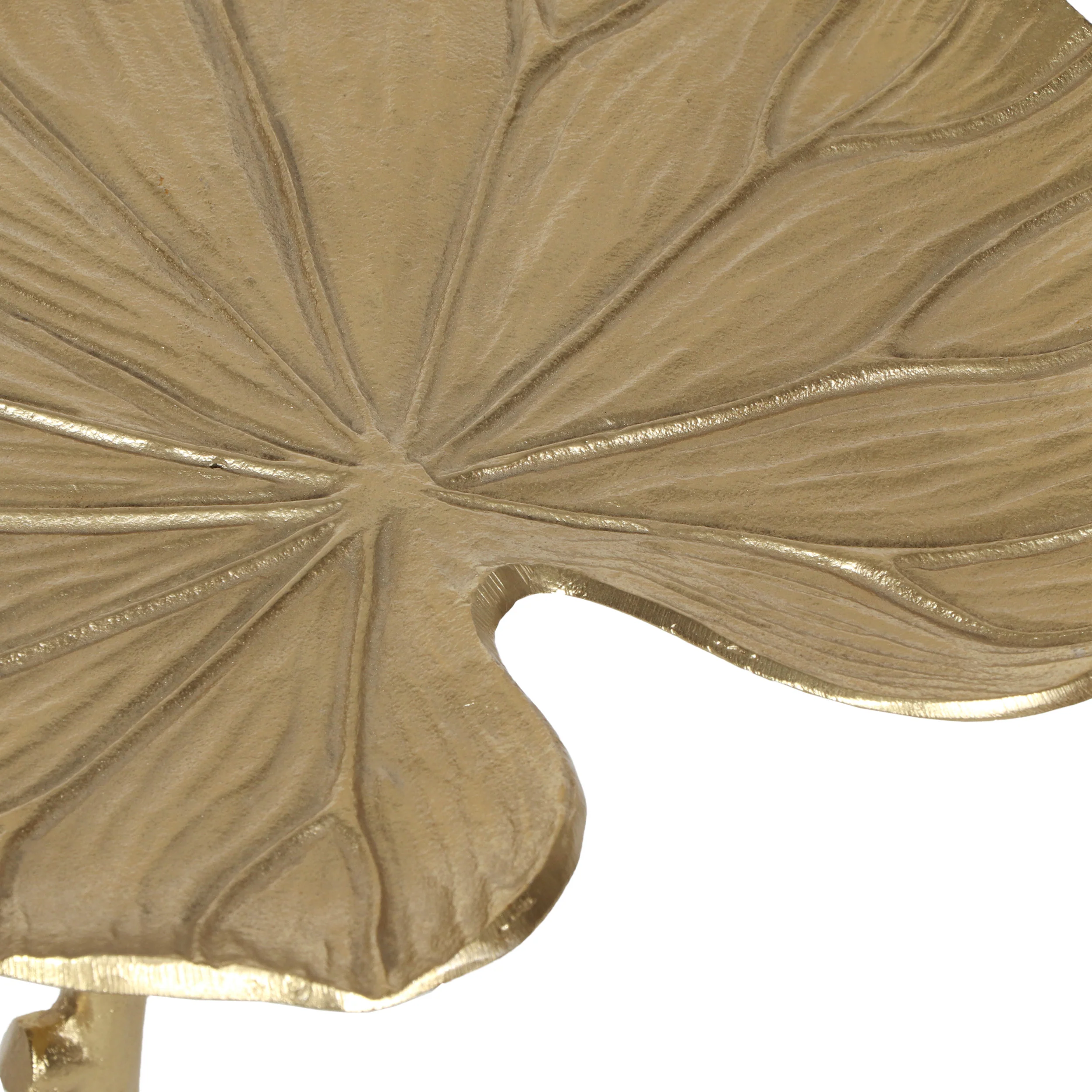 Malinta Boho Glam Handcrafted Aluminum Lily Pad Side Tables (Set of 3), Antique Gold - furnishings