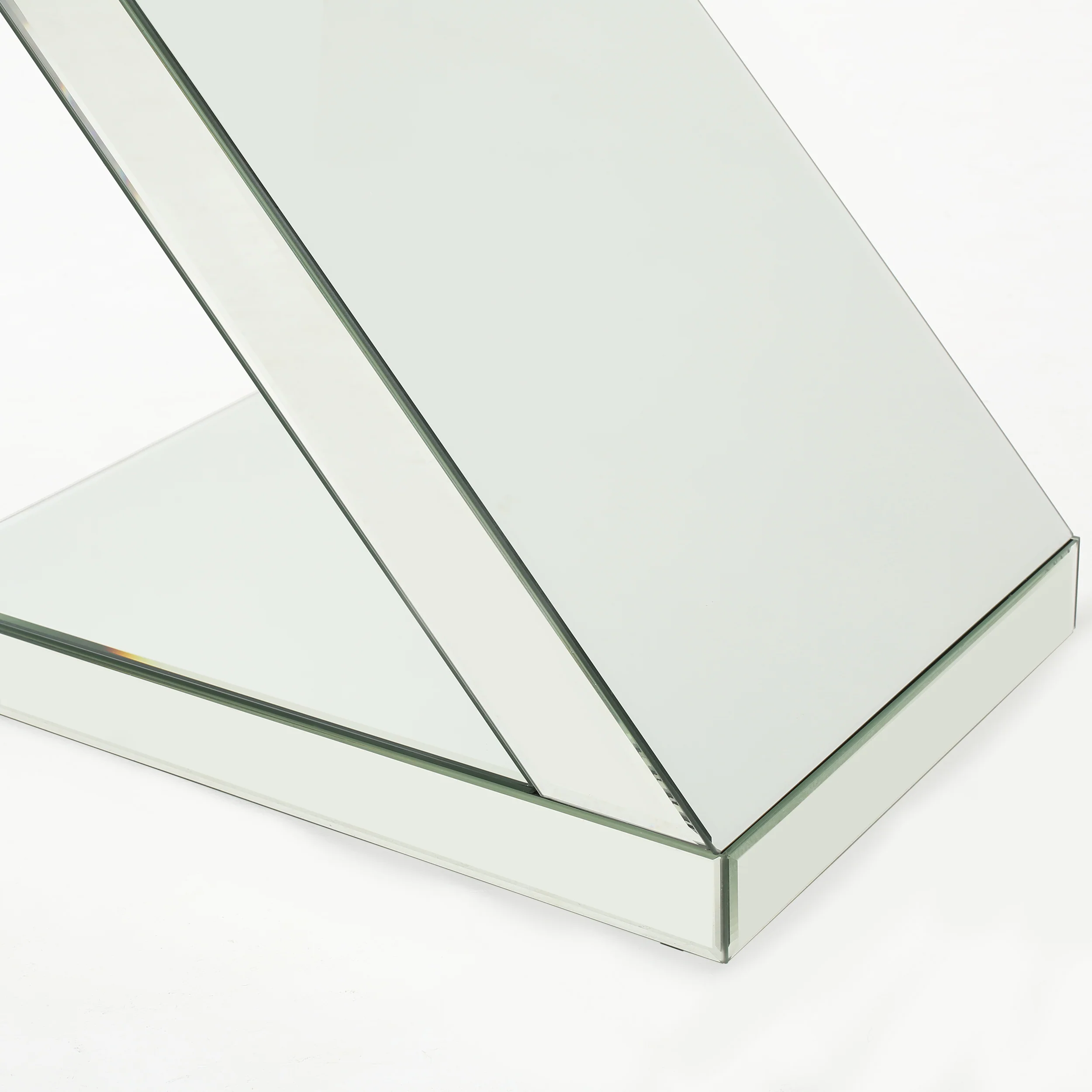 Adu Mirrored Z Shaped Side Table - furnishings