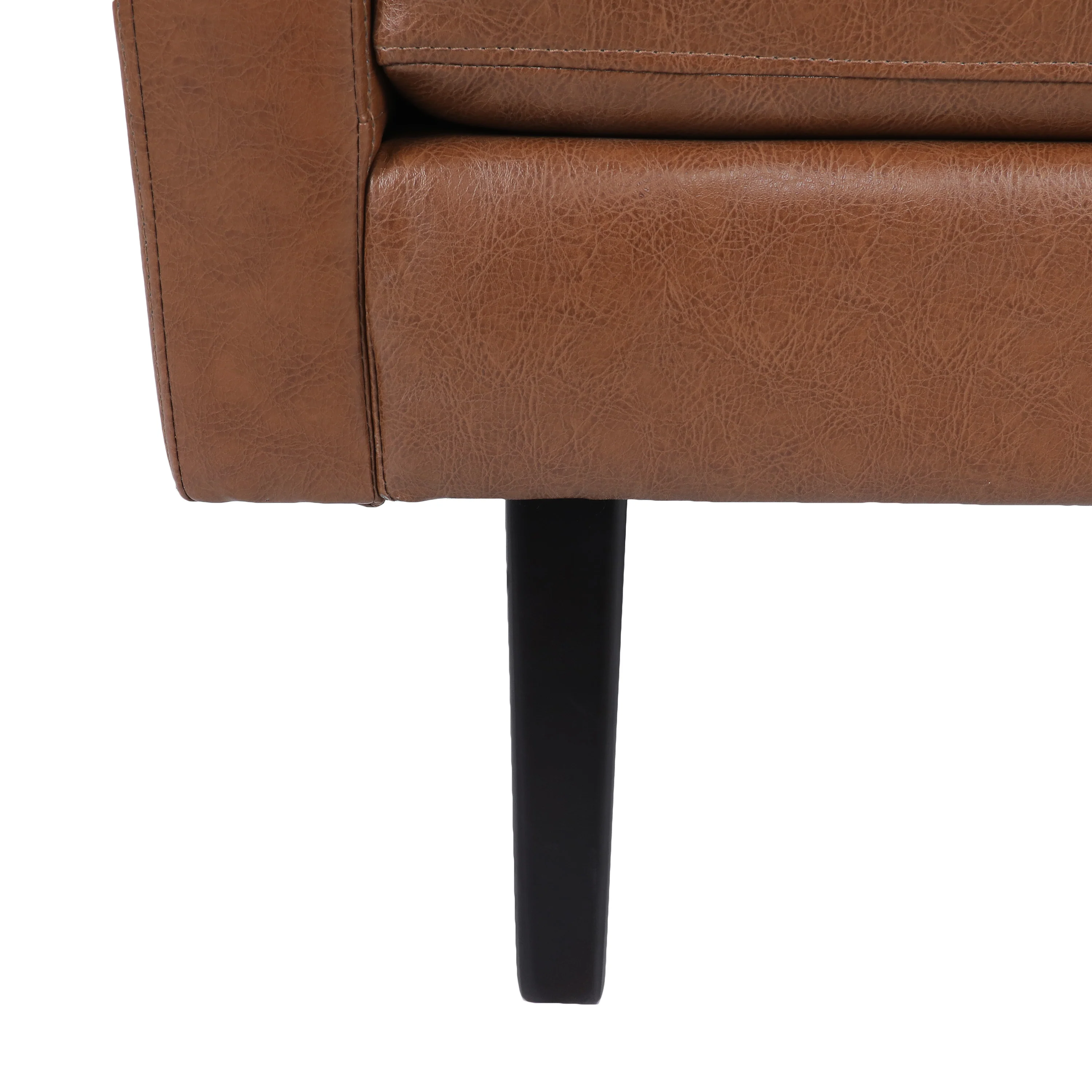 Dowd Mid Century Modern Faux Leather Club Chair - furnishings