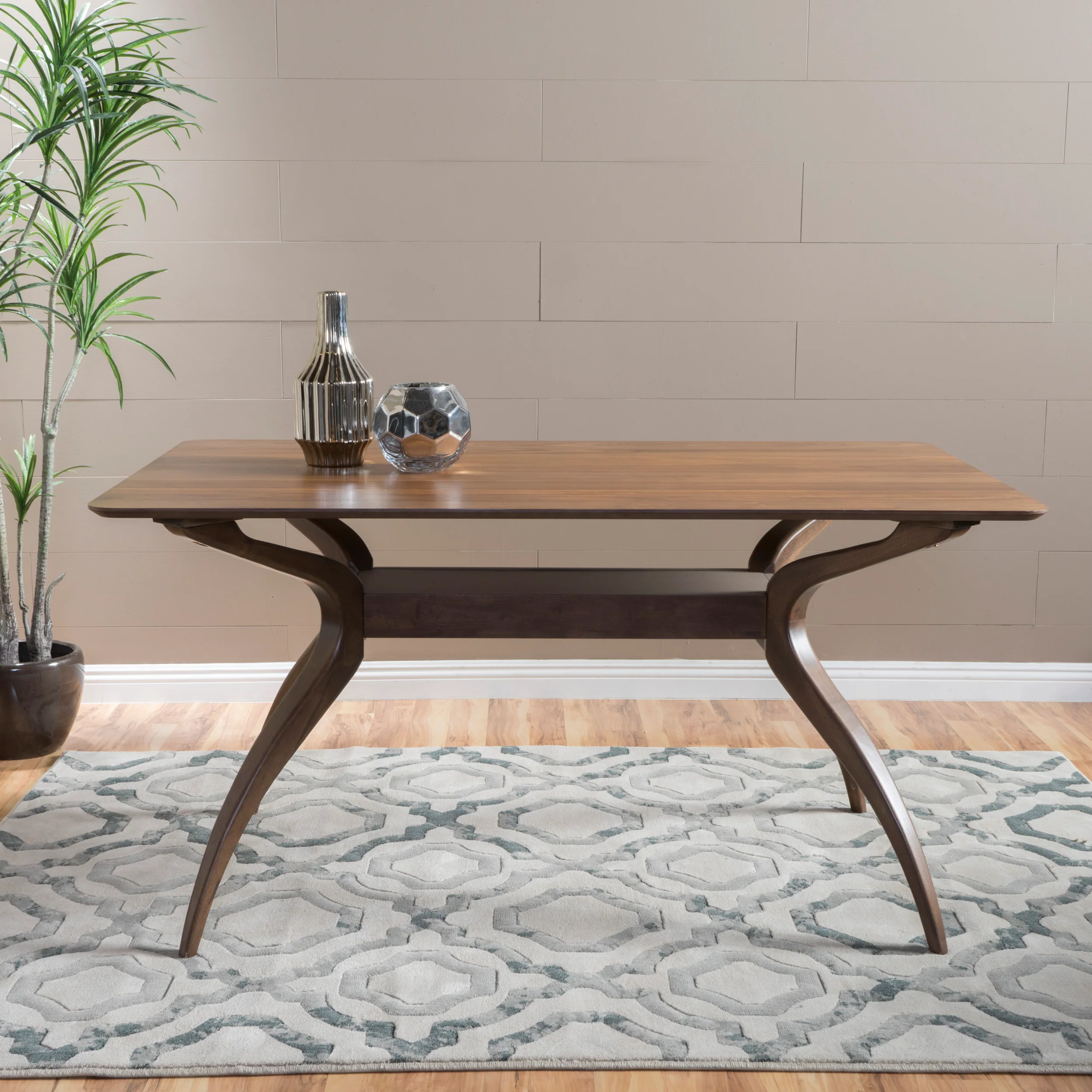 Mabel Mid Century Modern Wood Dining Table - furnishings