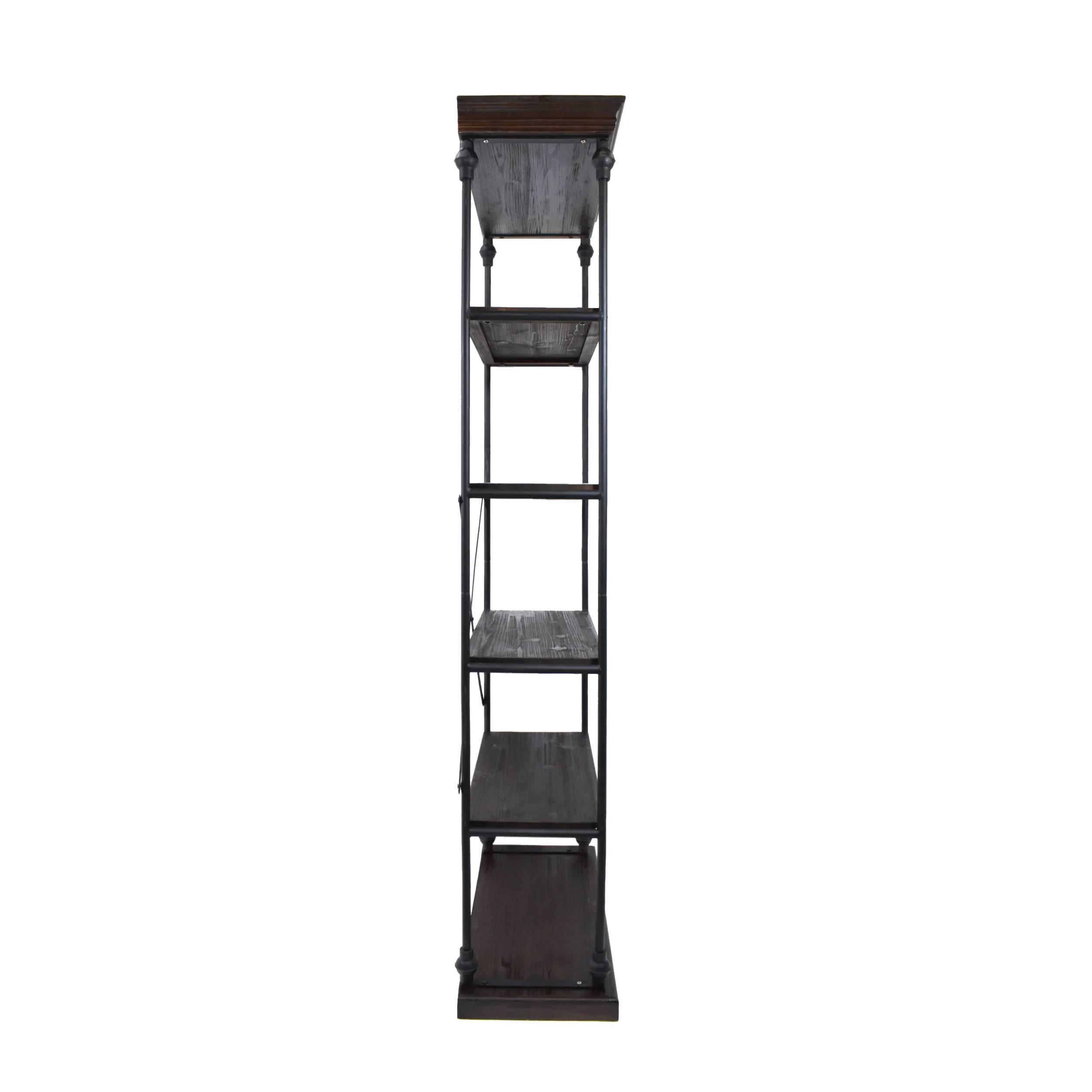 Scilla 5-Shelf Wood & Metal Etagere Bookcase - furnishings