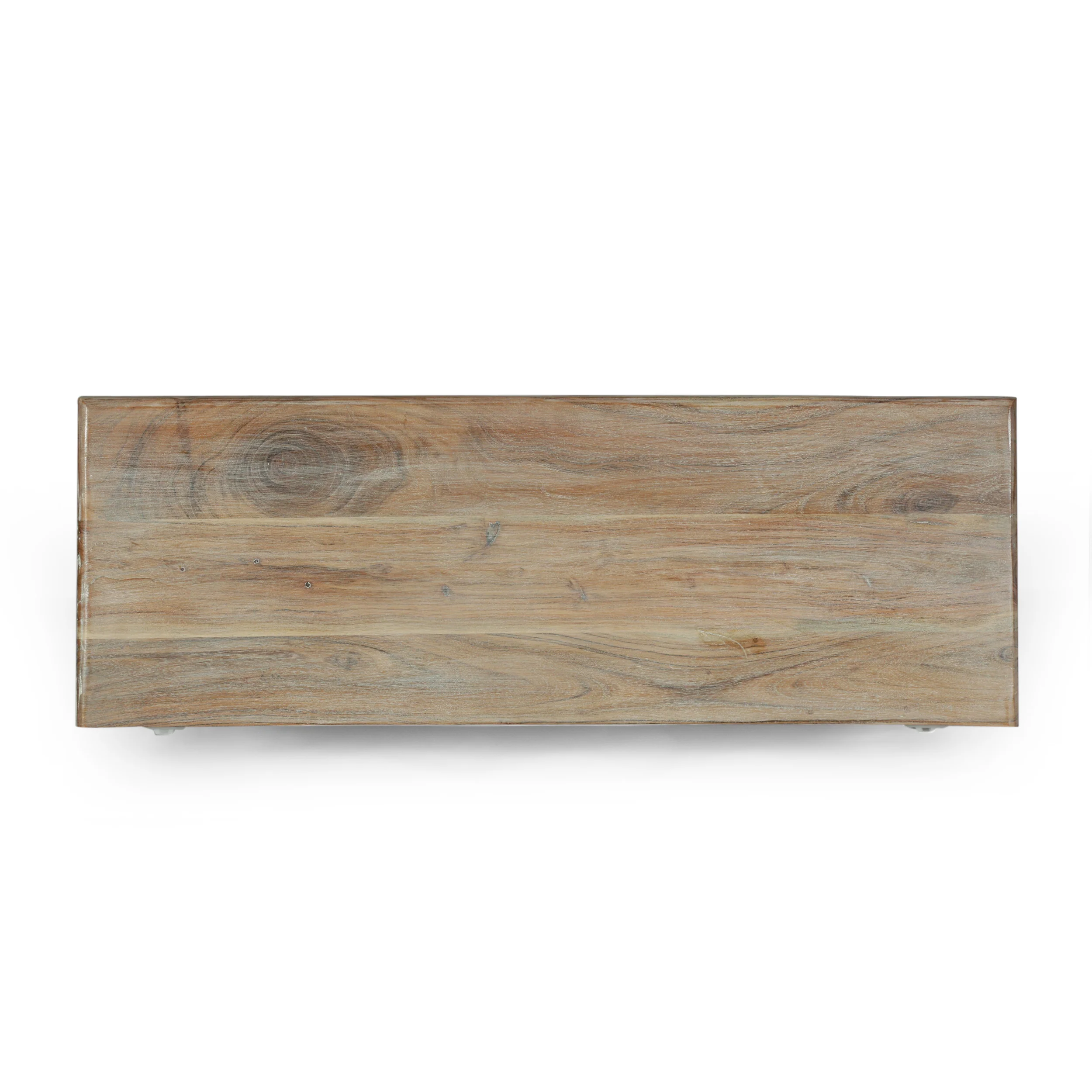 Picardy Boho Handcrafted Acacia Wood 3 Drawer Chest, Natural and White - furnishings