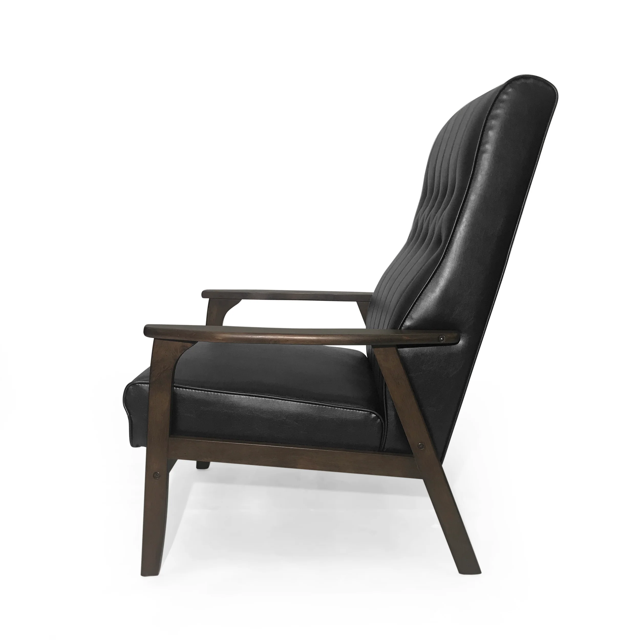 Katharine Mid-Century Faux Leather Modern Accent Chair - furnishings