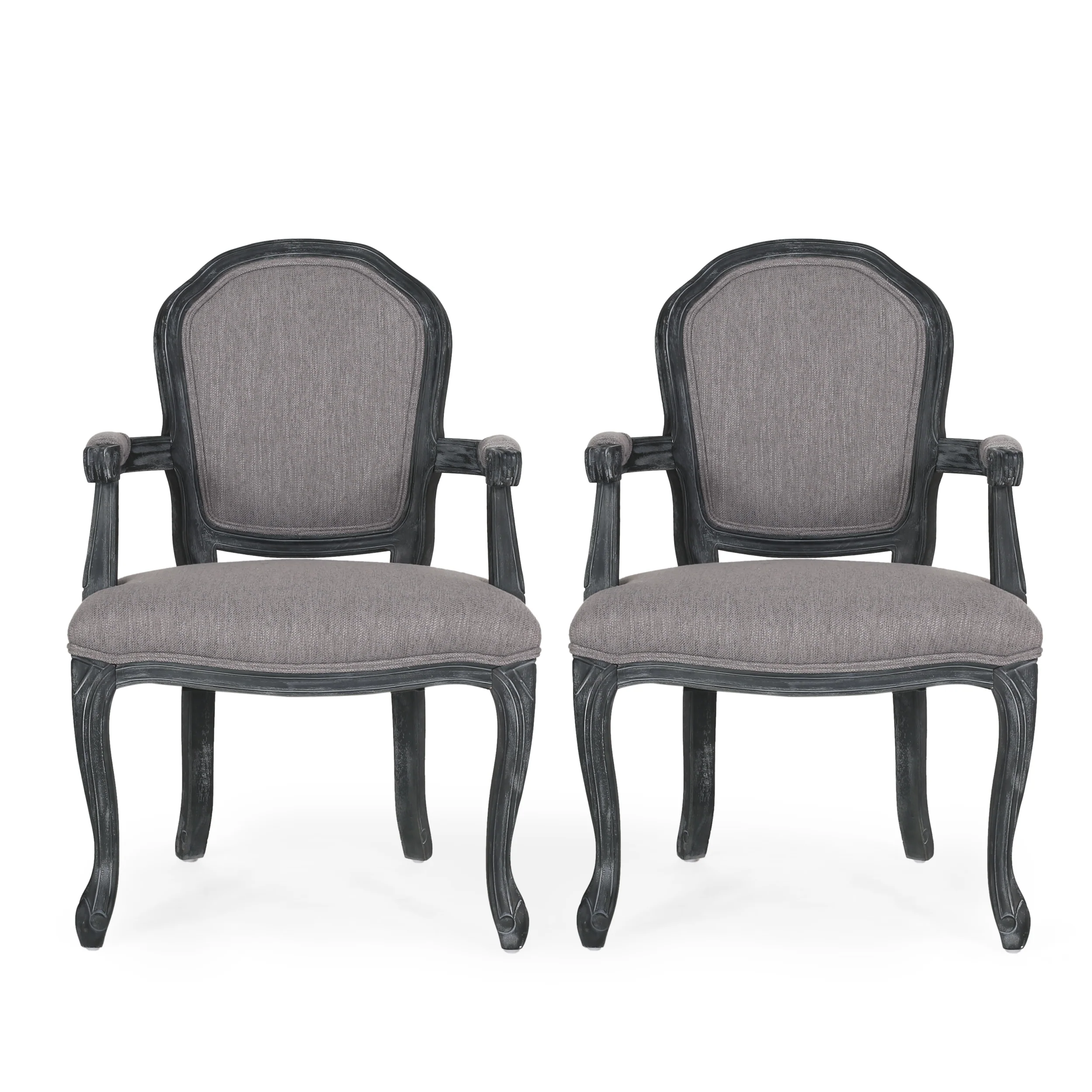 Fairgreens Traditional Upholstered Dining Chairs, Set of 2 - furnishings