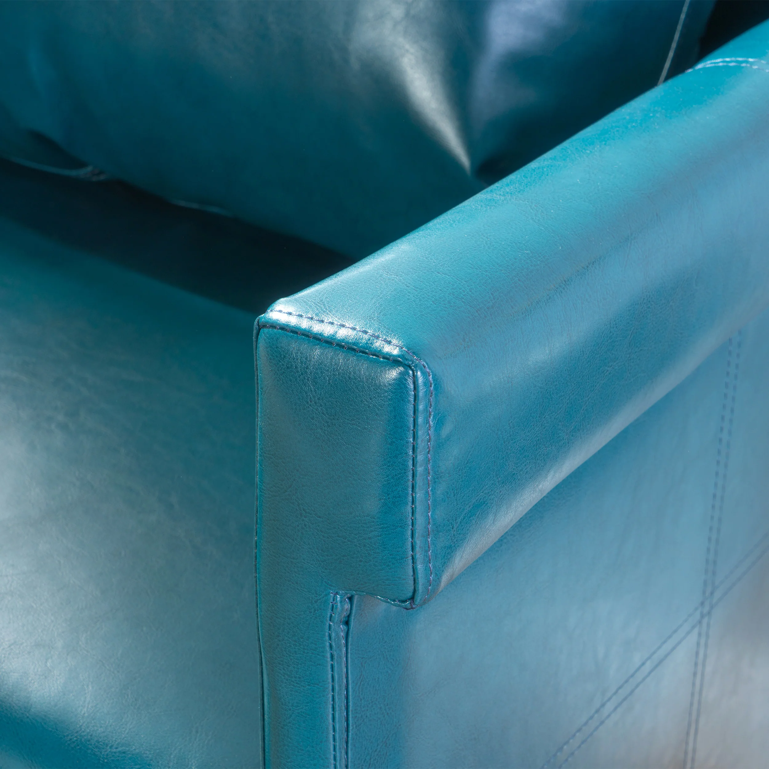 Harbison Leather Loveseat Settee - furnishings