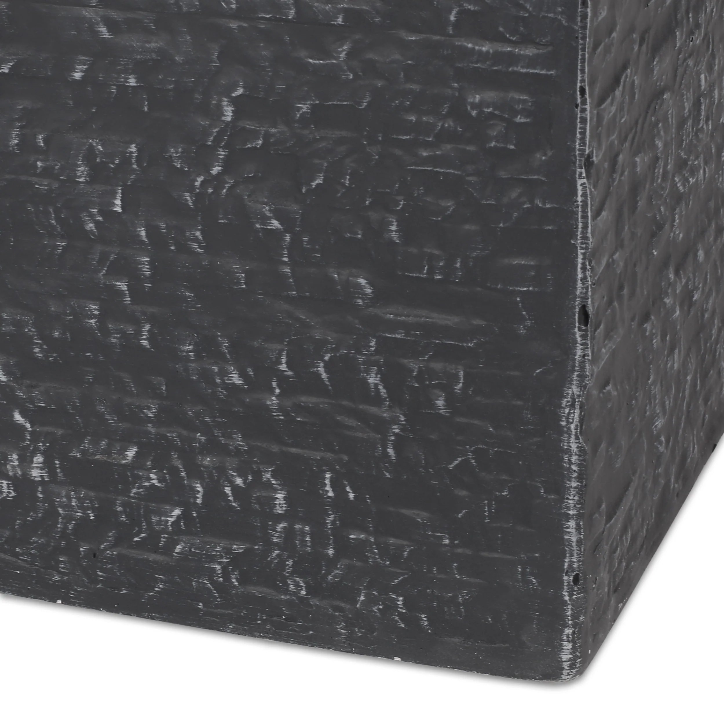 Leiman Outdoor Large and Small Cast Stone Planters, Set of 2, Gray - furnishings