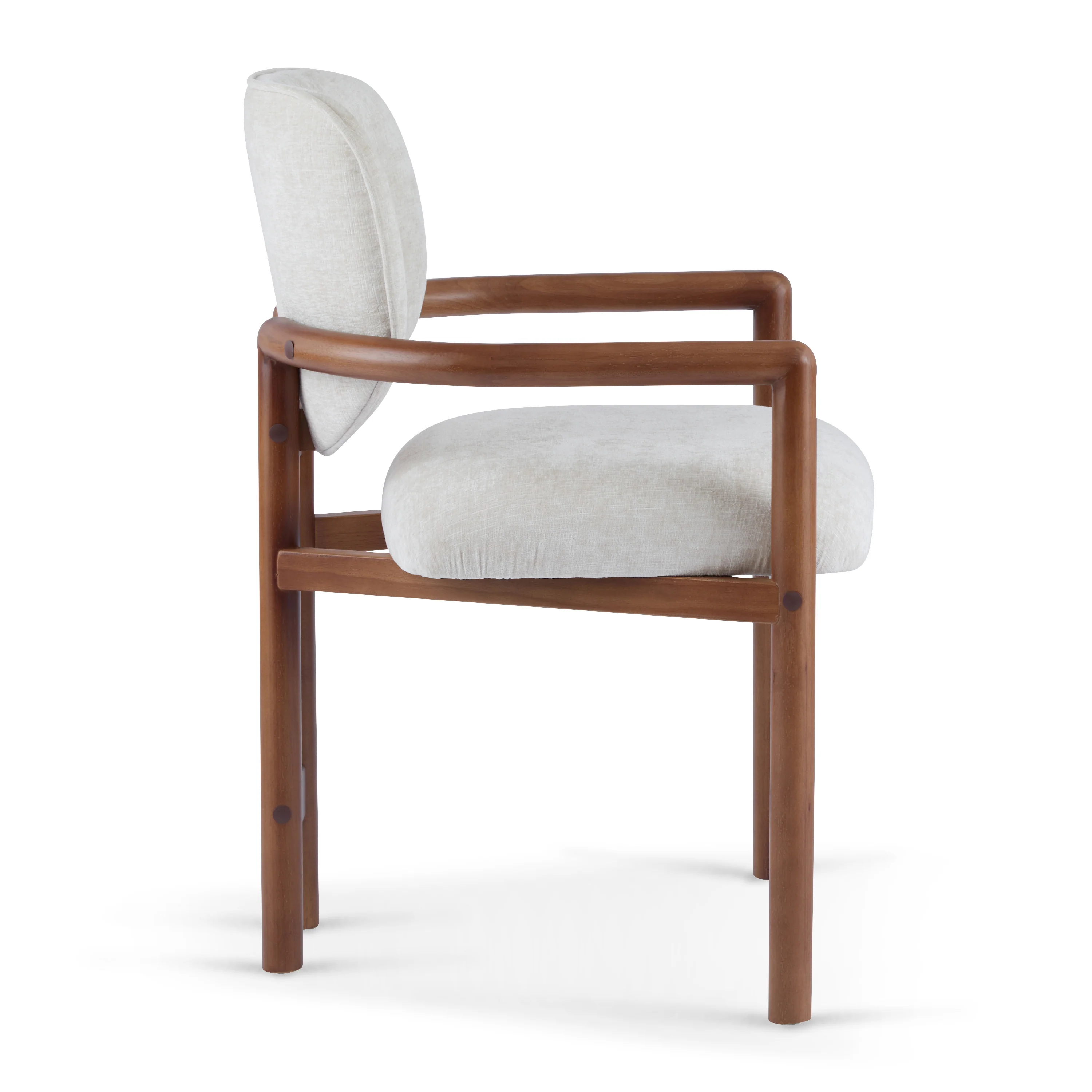 Fluffy Modern Rubberwood Upholstered Dining Chairs - furnishings