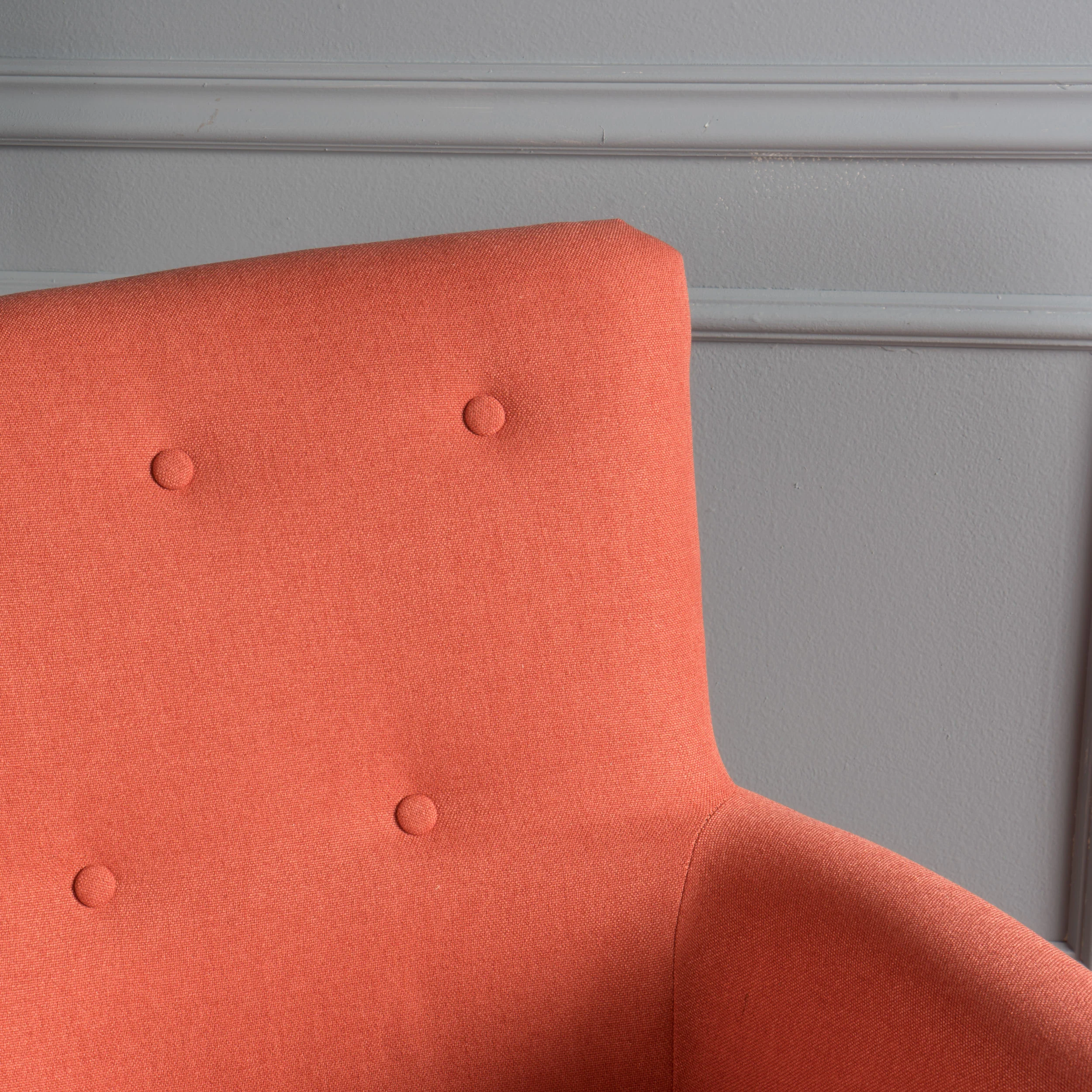 Karr Mid-Century Modern Button-Tufted High-Back Upholstered Accent Chair - furnishings