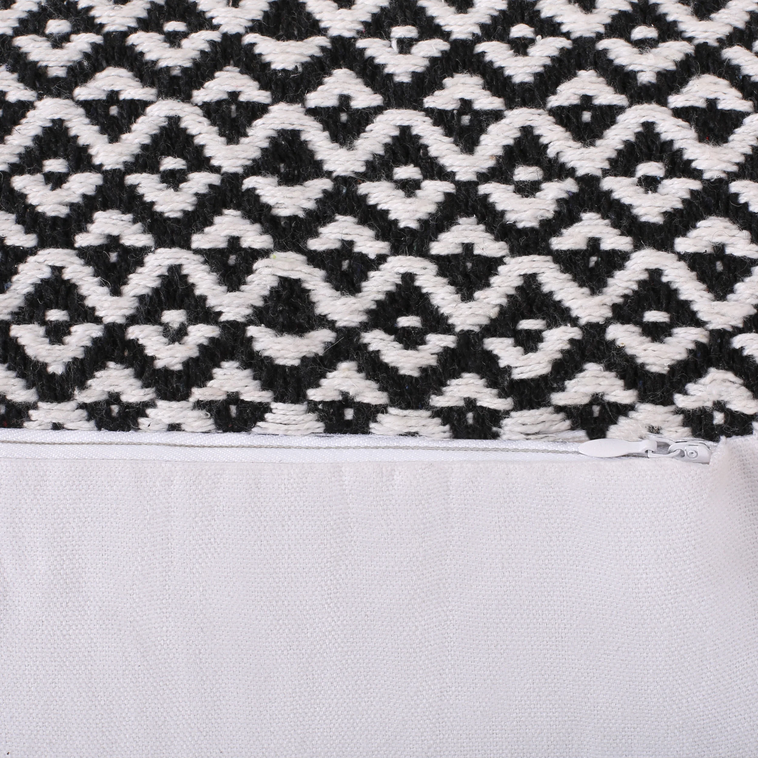 Barak Boho Fabric Cube Pouf - furnishings