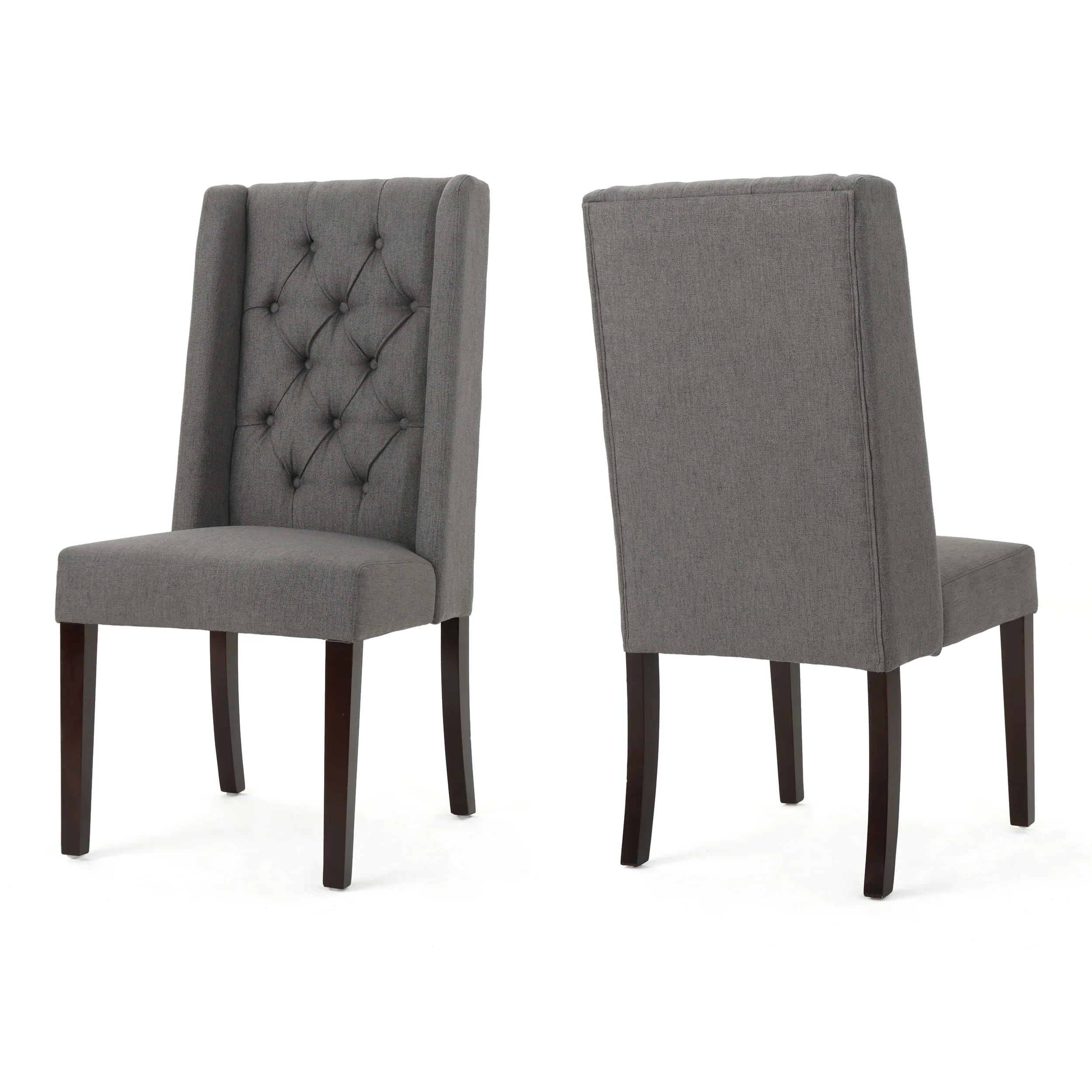 Billings Tufted Fabric High Back Dining Chairs (Set of 2) - furnishings