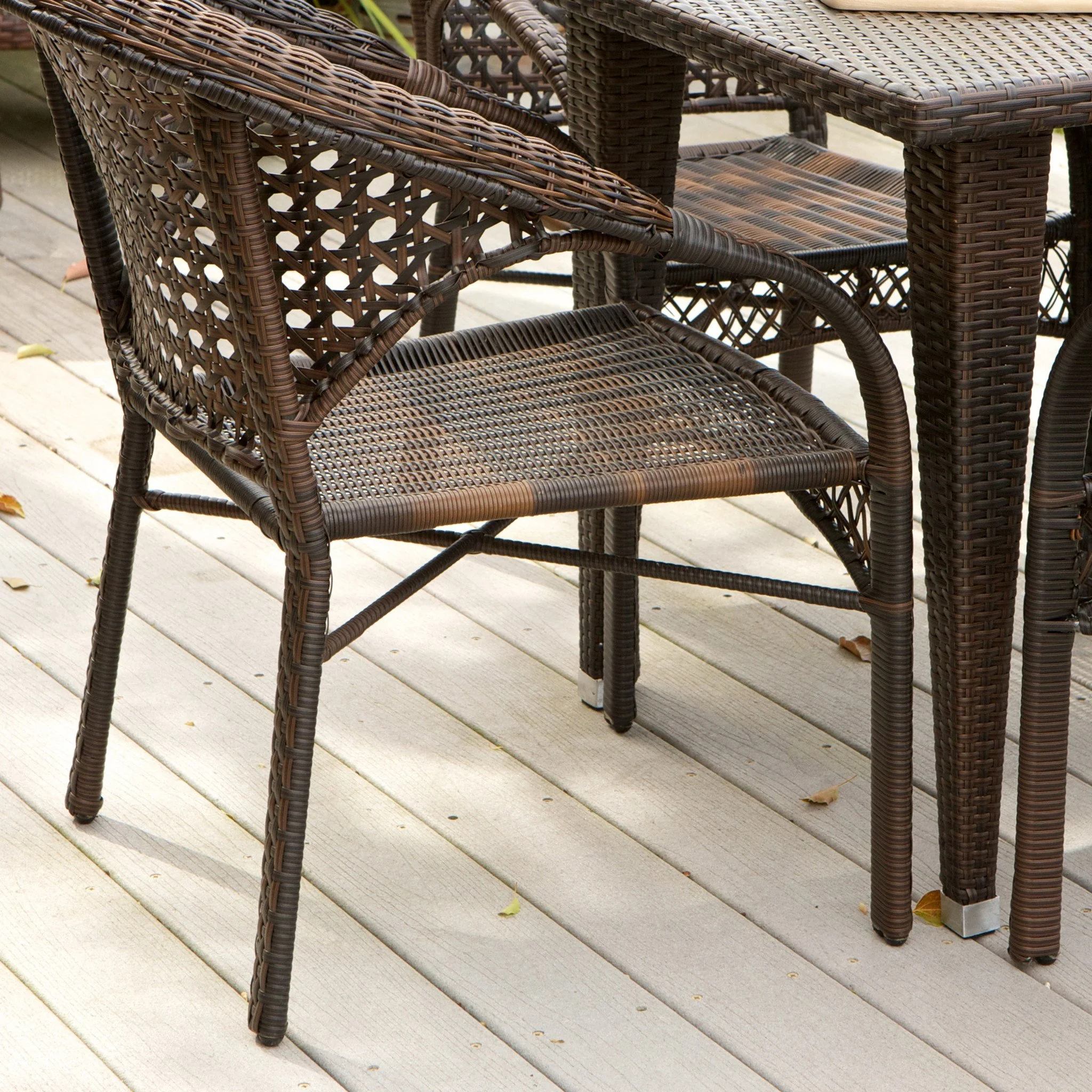 Louisiana 5-Piece Outdoor Wicker Dining Set - furnishings