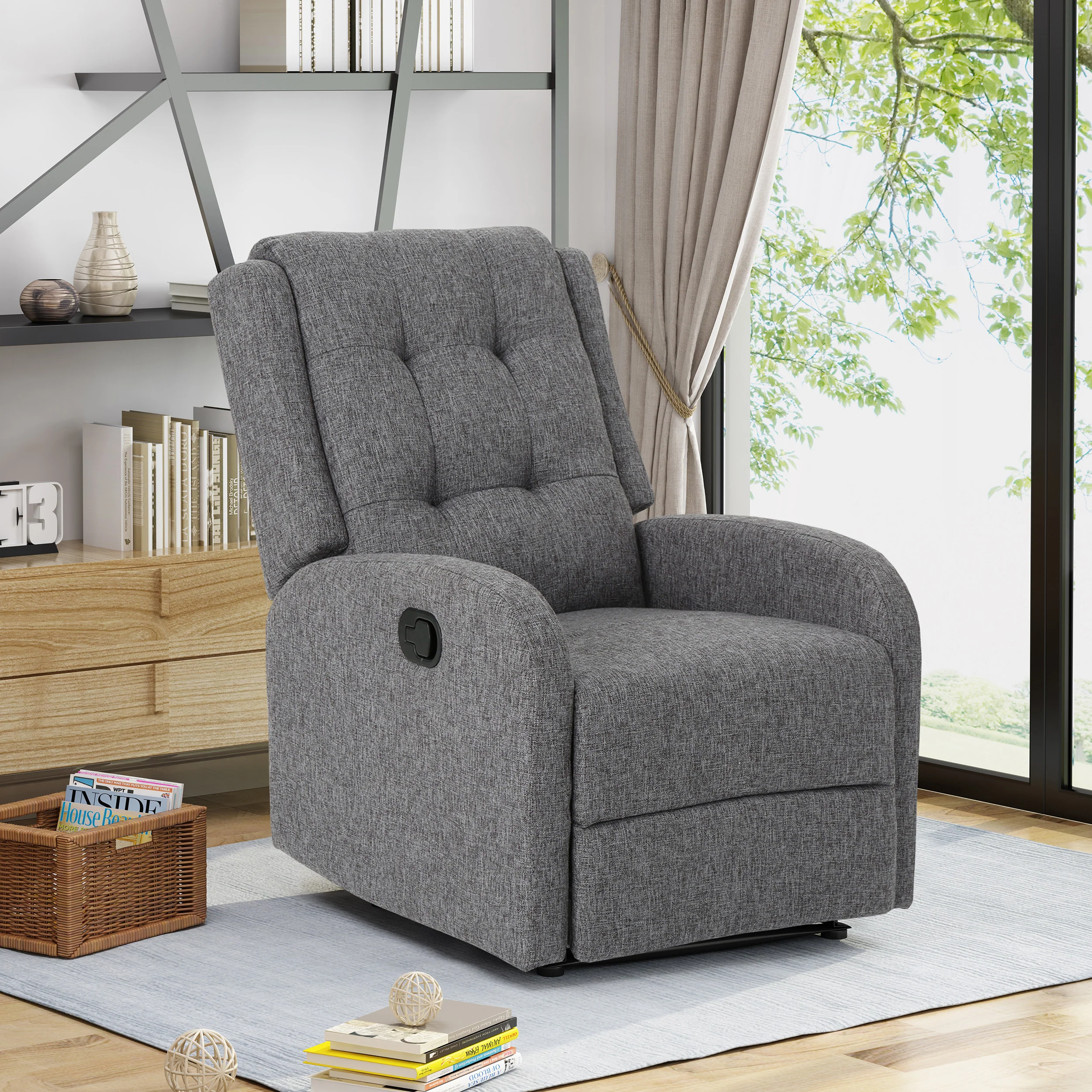 Smith Traditional Upholstered Recliner - furnishings