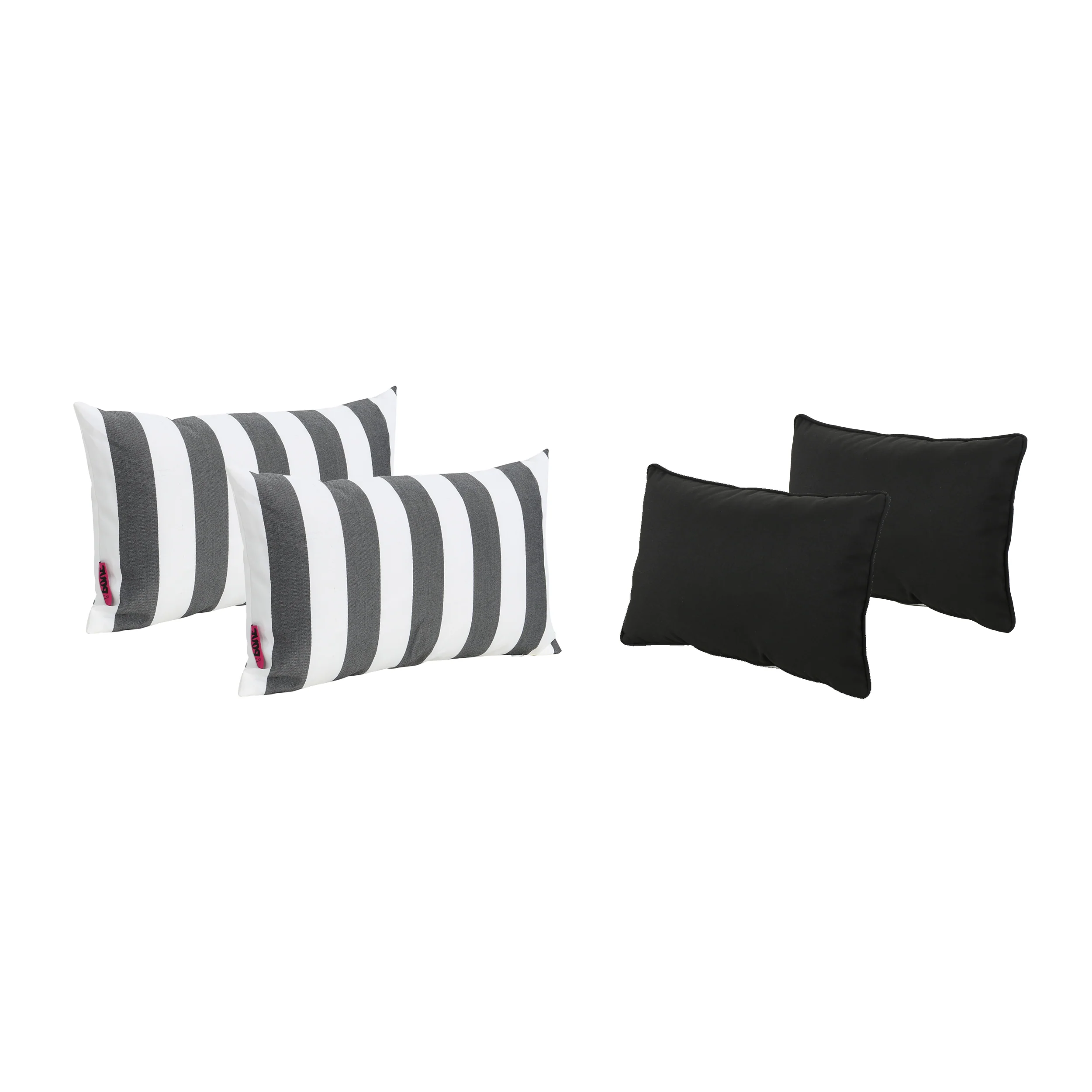 La Jolla Outdoor Water Resistant Rectangular Throw Pillows - Set of 4 - furnishings
