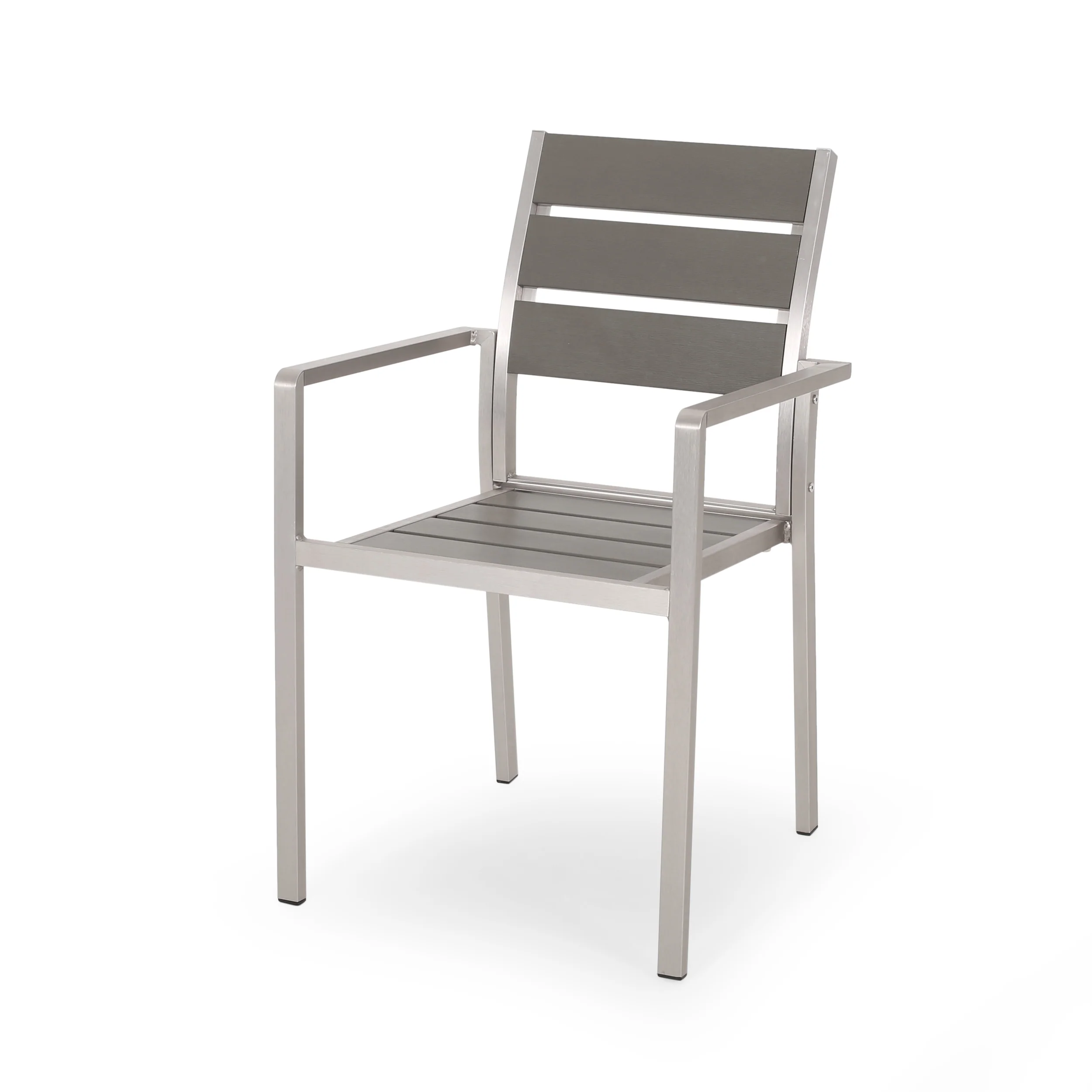Cherie Outdoor Modern Aluminum 6 Seater Dining Set with Dining Bench - furnishings