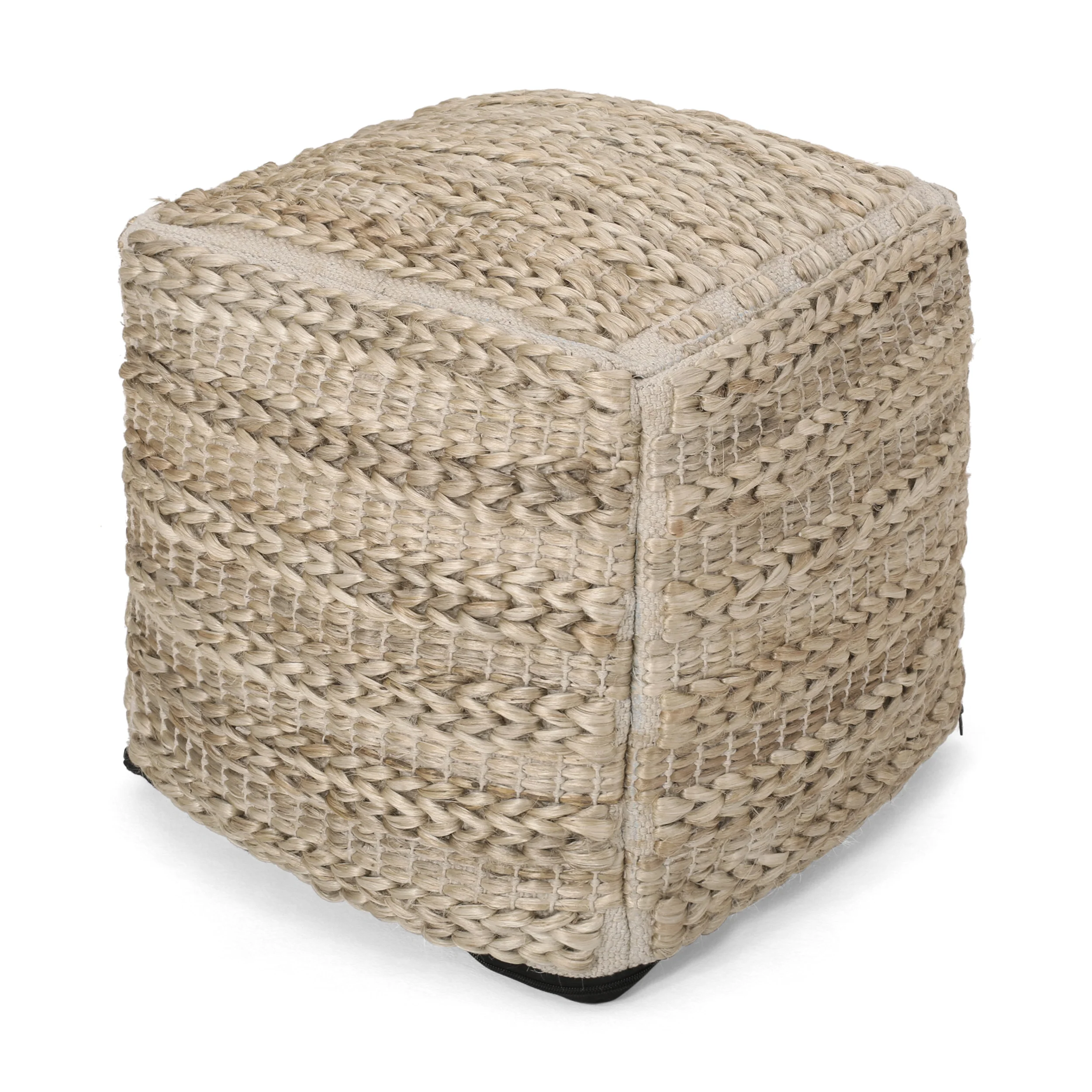 Anaisha Handcrafted Boho Fabric Pouf - furnishings