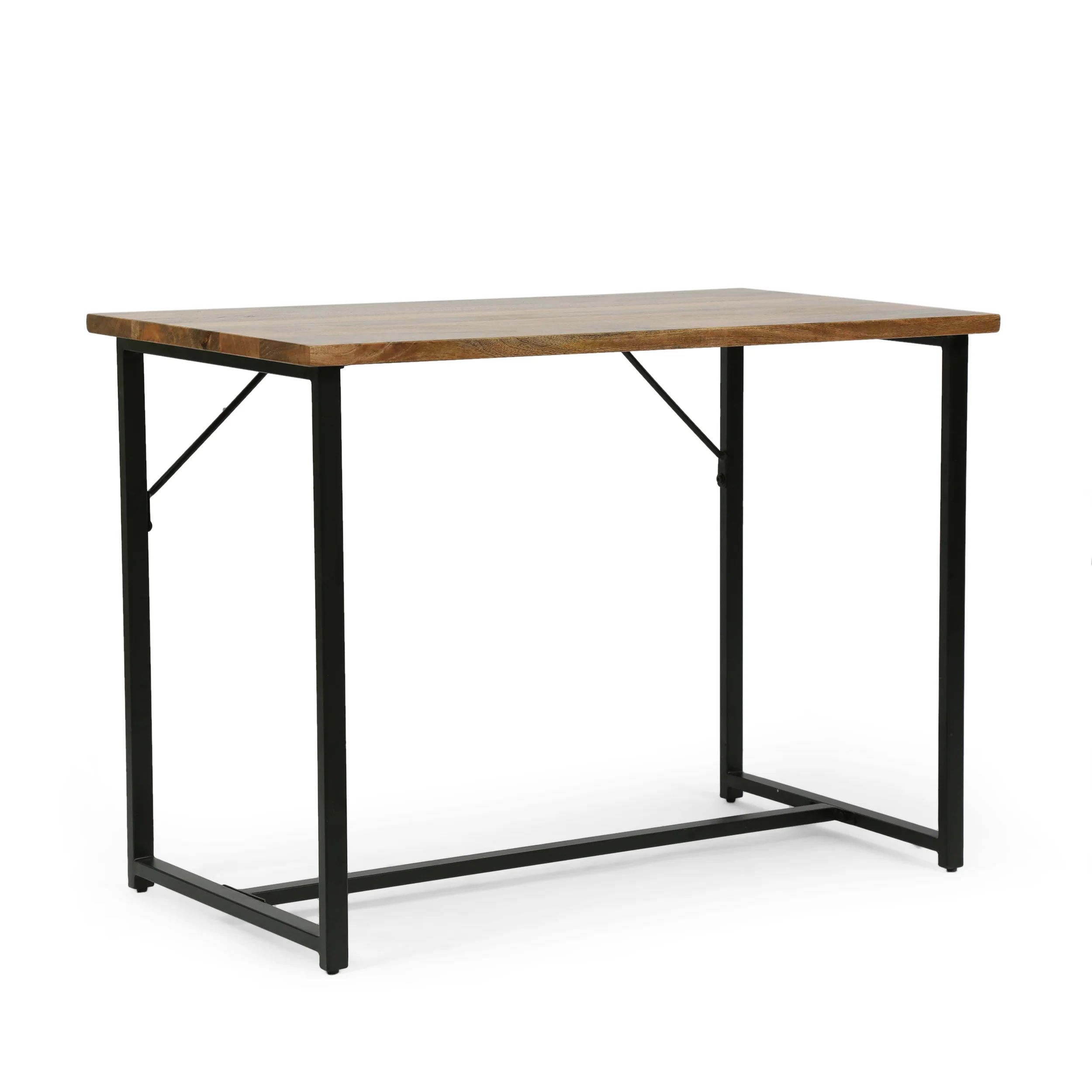Addyston Modern Industrial Handmade Mango Wood Console Table, Honey Brown and Black - furnishings