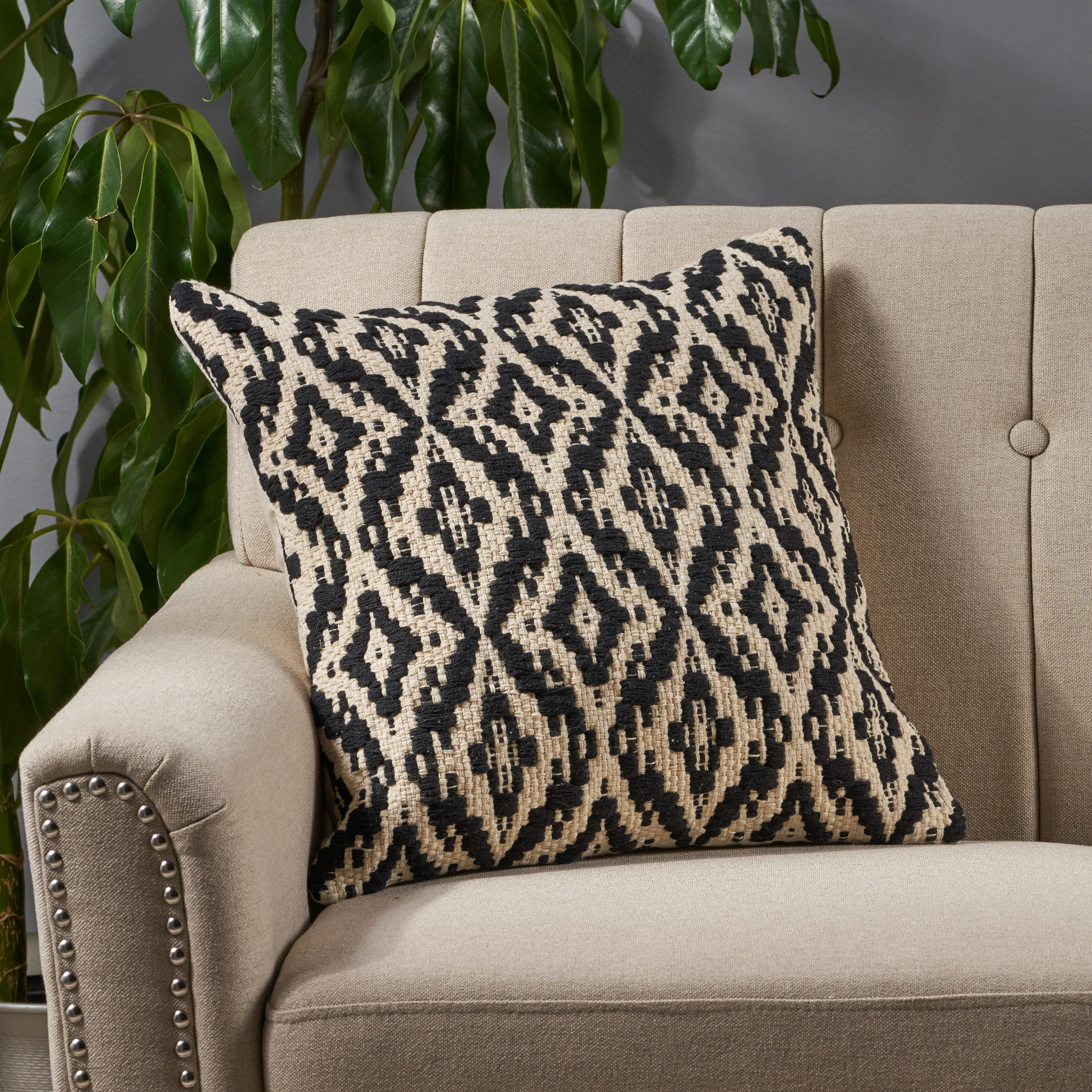Demetrius Boho Cotton Throw Pillow - furnishings