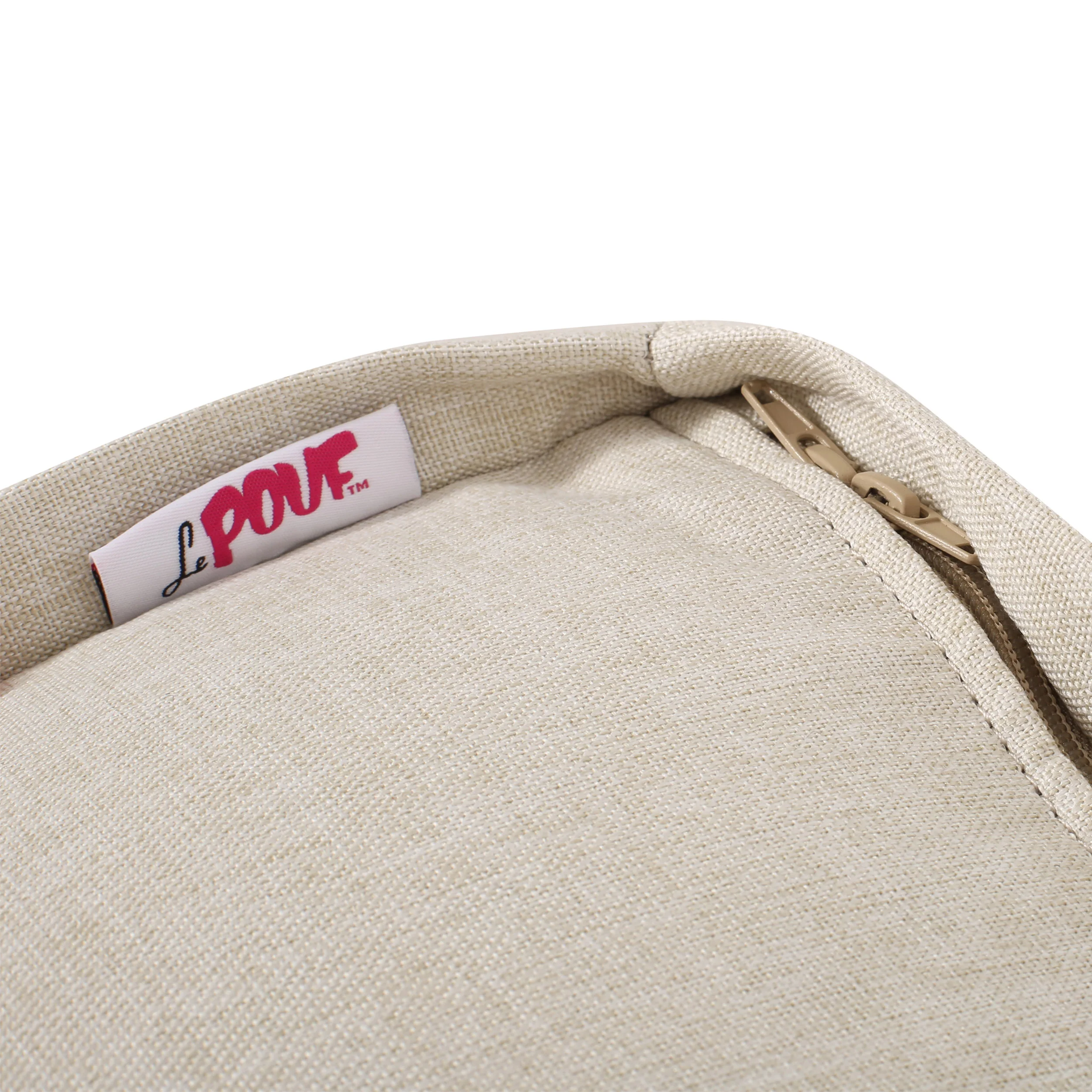 Punjab Tattnall Contemporary Two Tone Fabric Cube Pouf - furnishings
