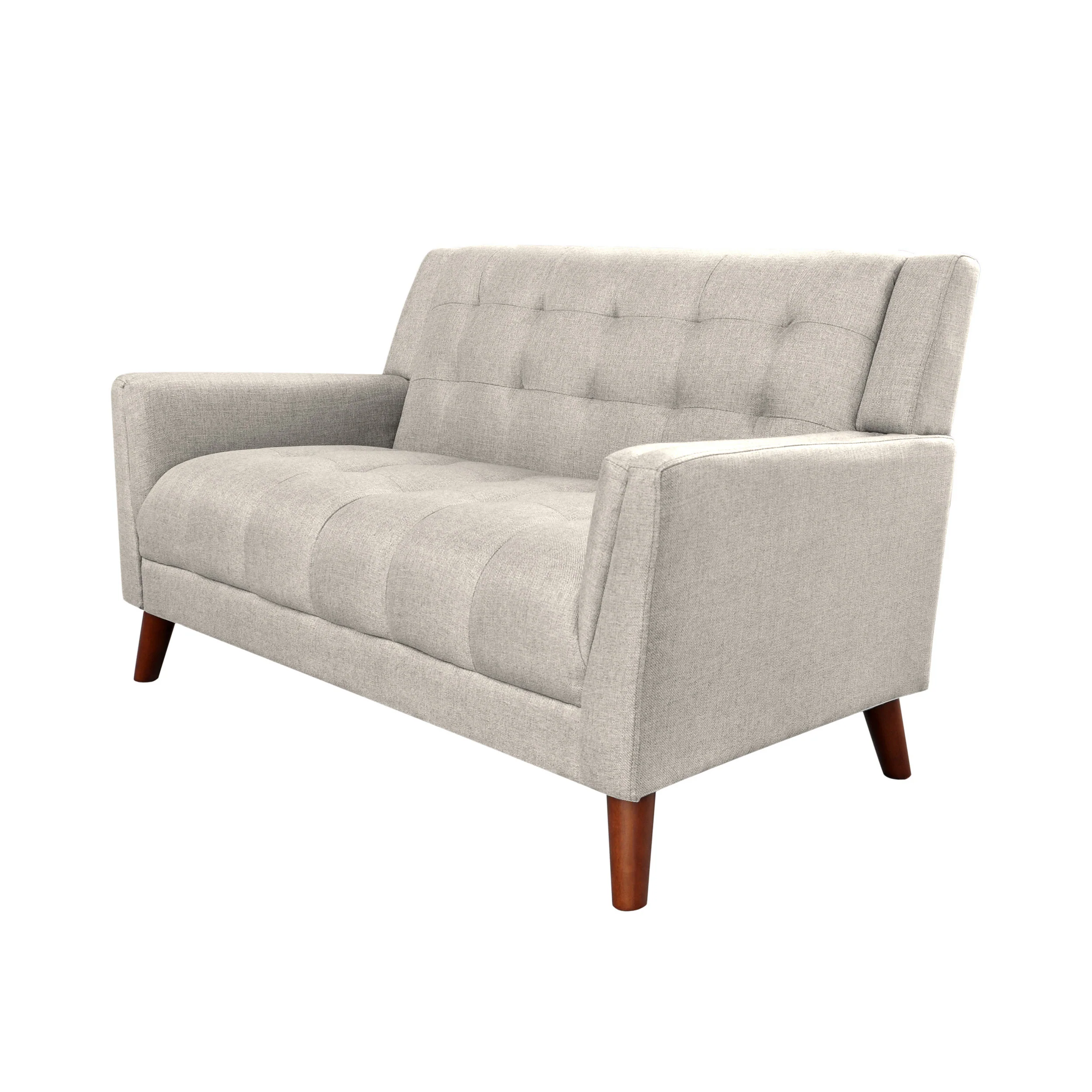 Anvith Mid Century Modern Fabric Loveseat - furnishings