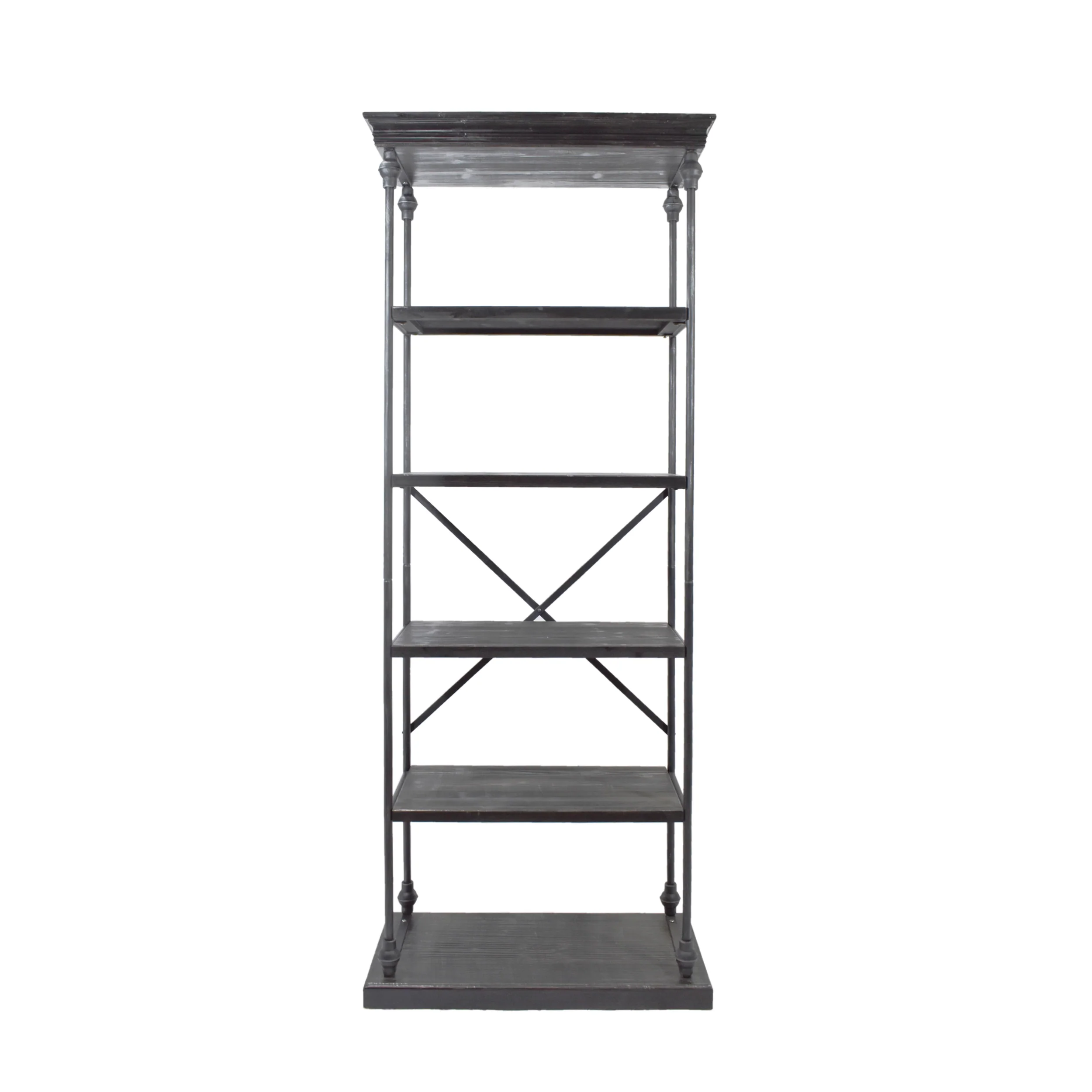 Scilla 5-Shelf Wood & Metal Etagere Bookcase - furnishings