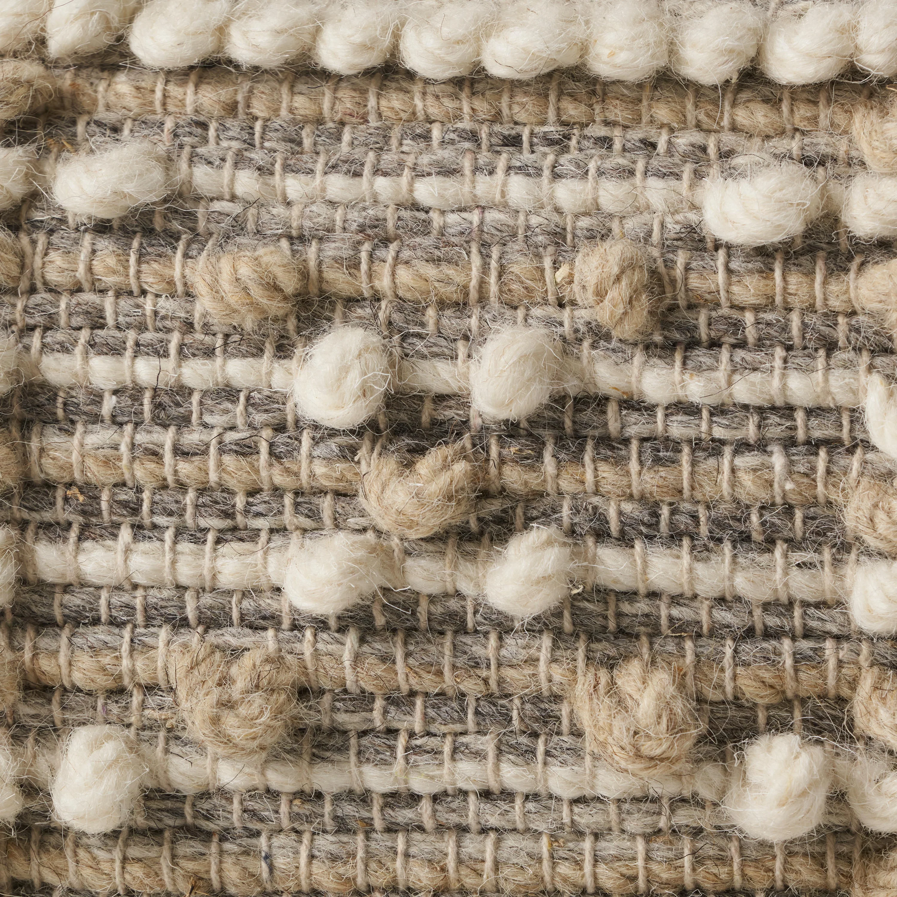 Everliegh Contemporary Wool and Cotton Pouf Ottoman - furnishings