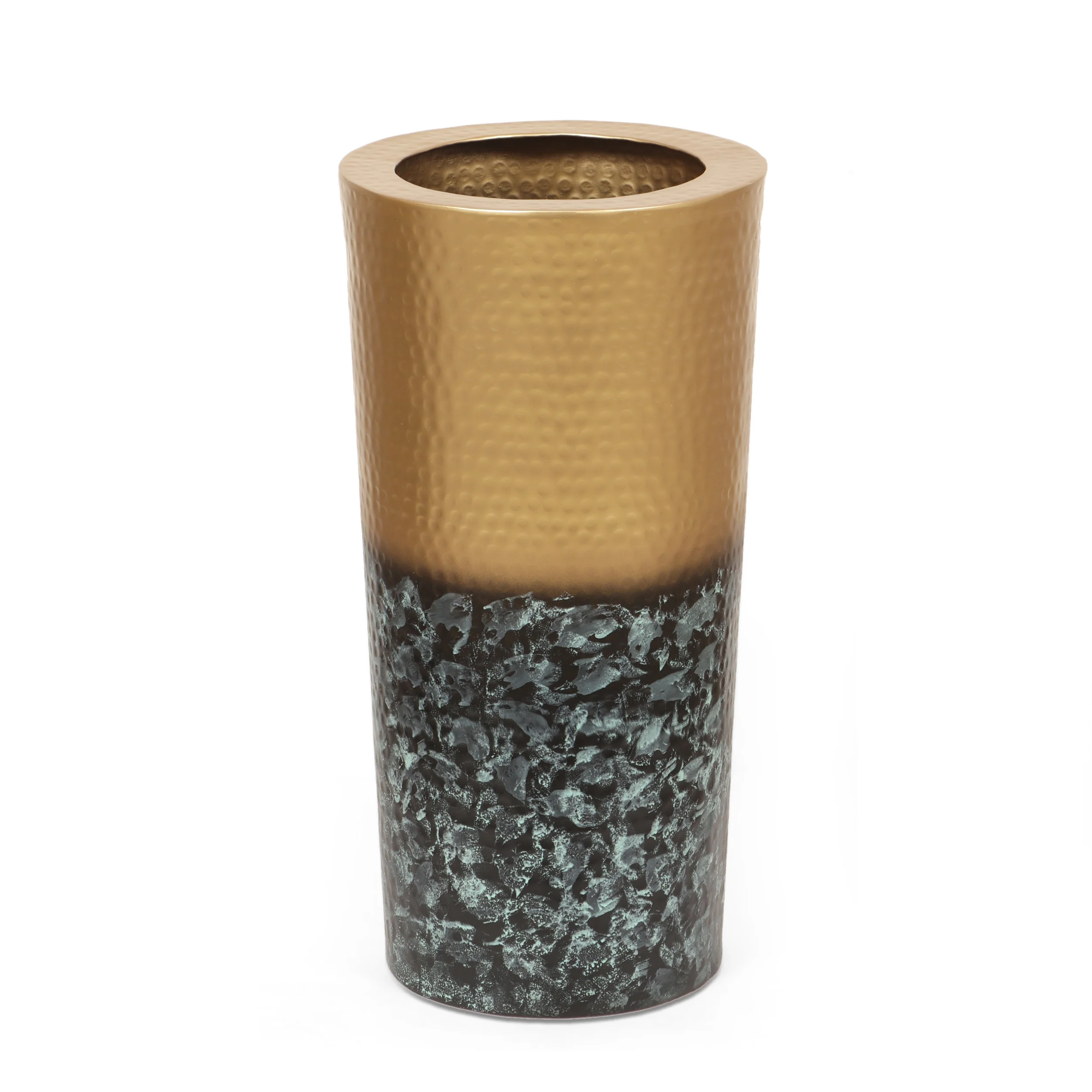 Hudgeons Vidalia Handcrafted Two-Toned Aluminum Planter - furnishings