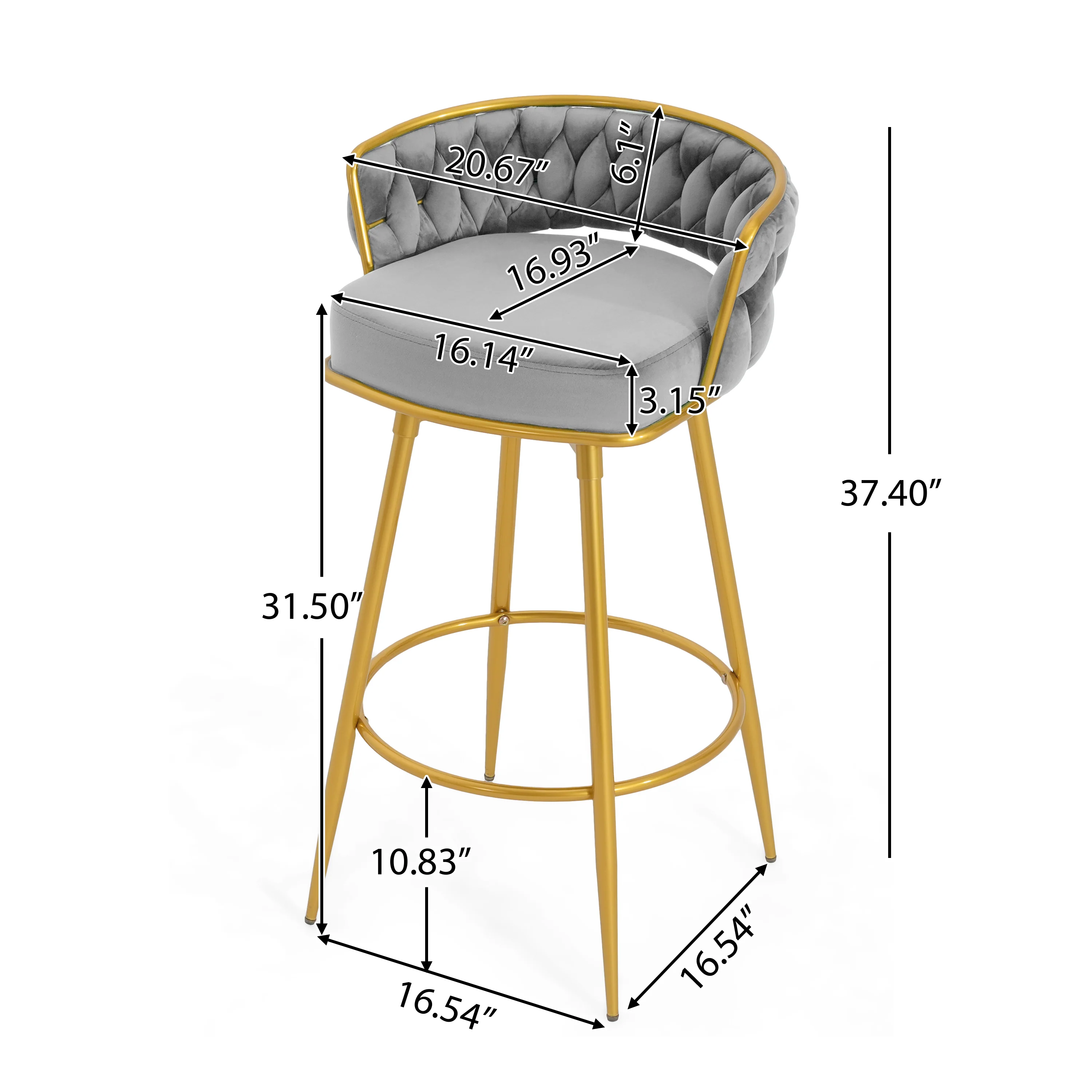 Flufy Modern Rubberwood Upholstered Dining Chairs - furnishings