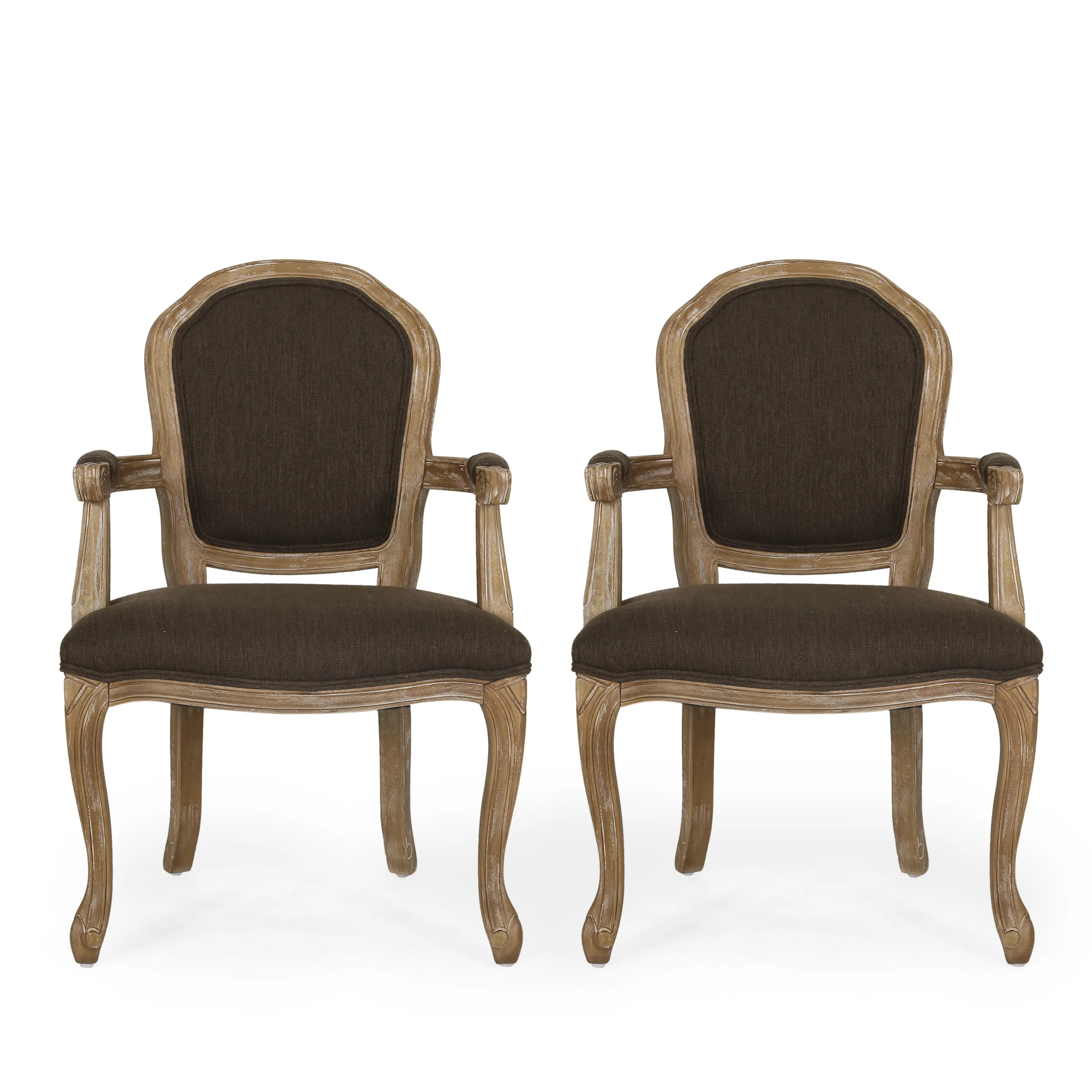 Fairgreens Traditional Upholstered Dining Chairs, Set of 2 - furnishings