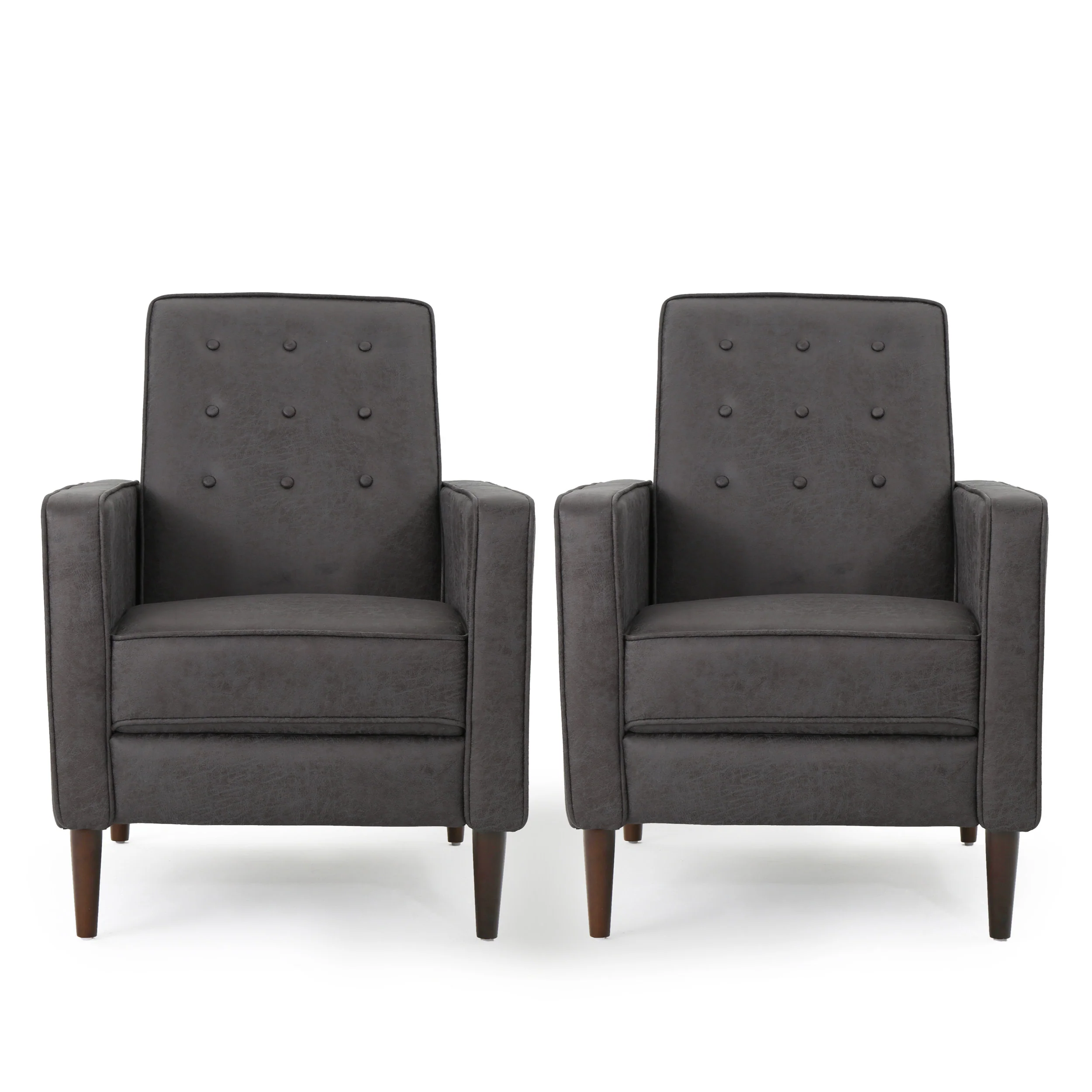 Mason Mid-Century Modern Tufted Back Microfiber Recliner - furnishings
