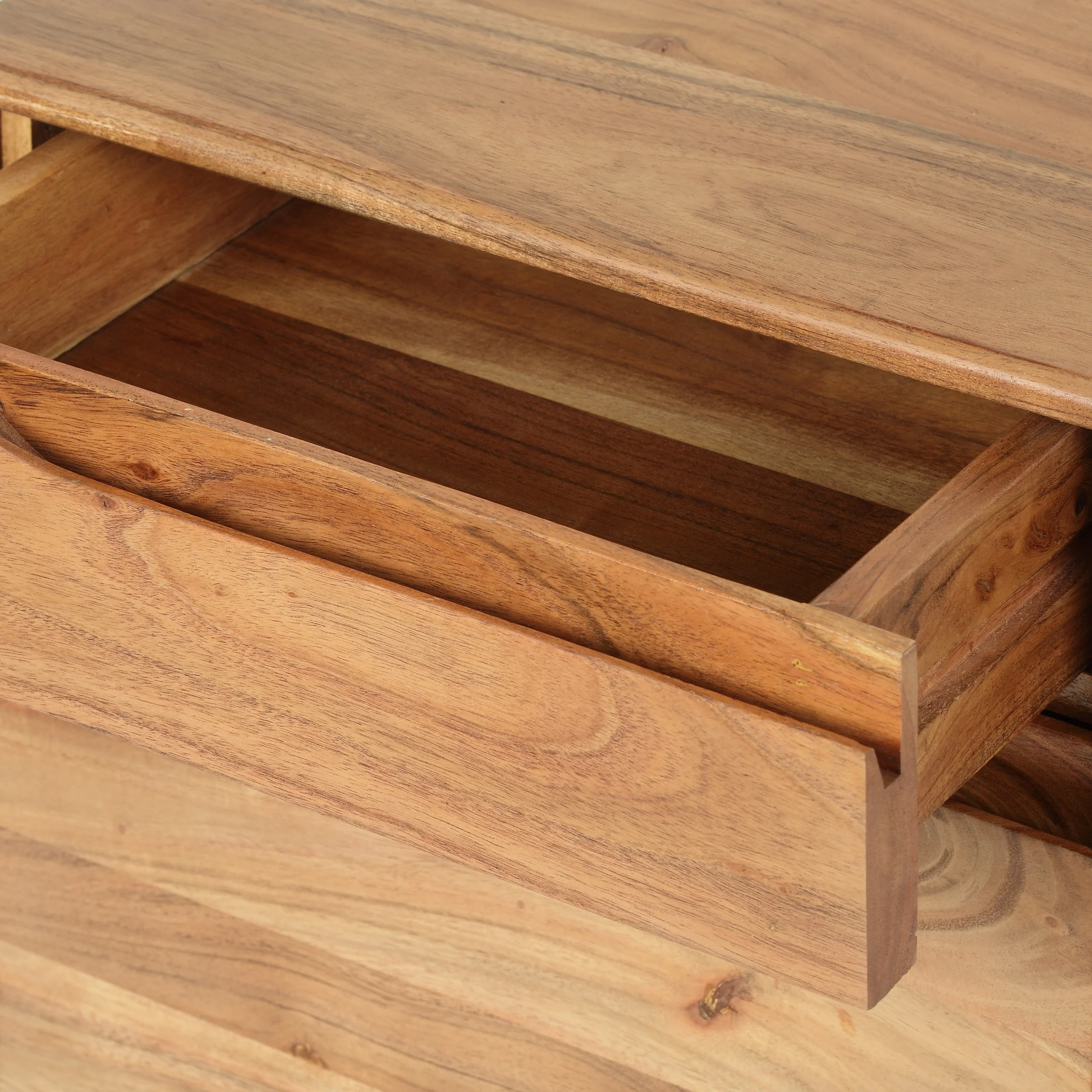 Letitia Modern Acacia Wood Side Table - furnishings