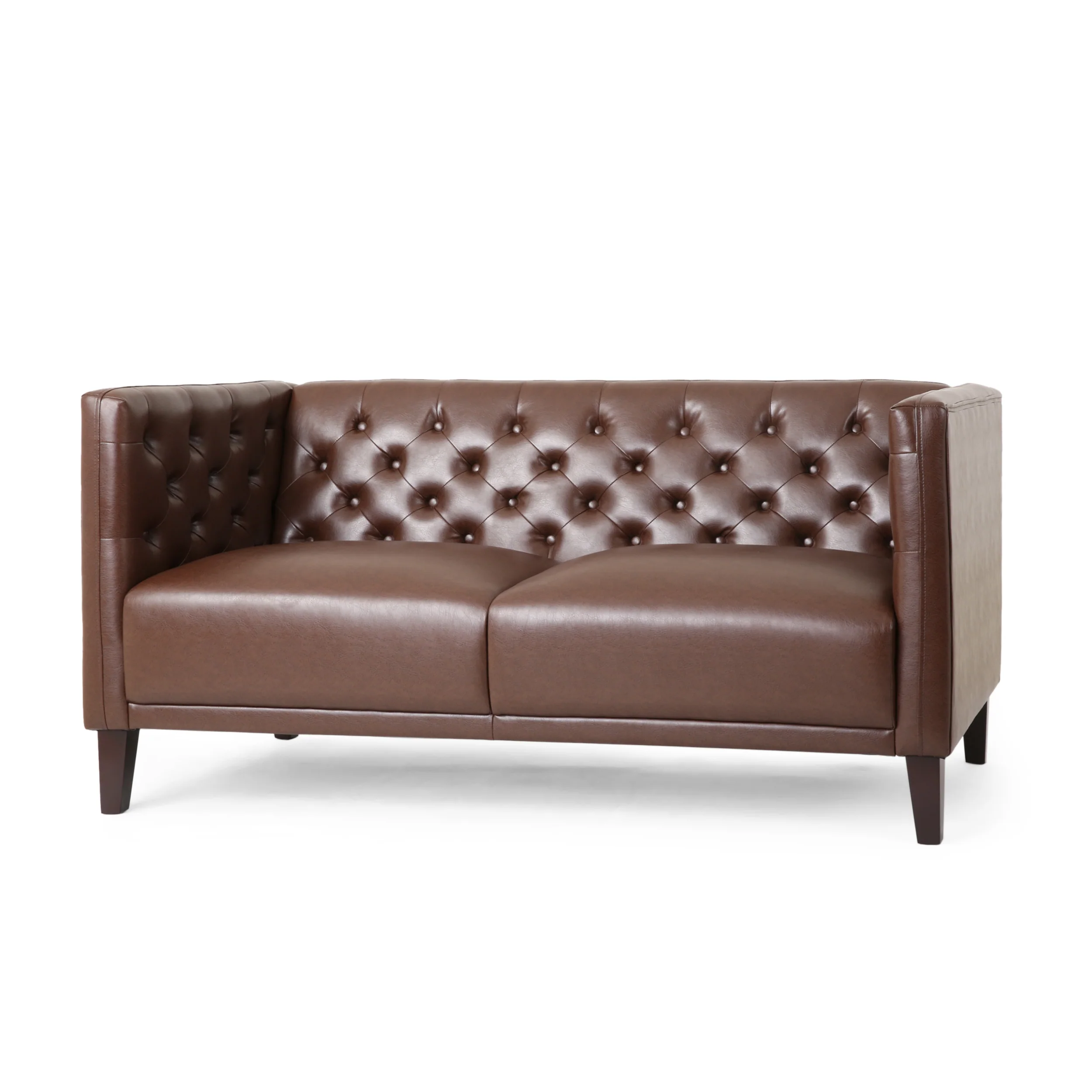 Drache Contemporary Upholstered Tufted Loveseat - furnishings