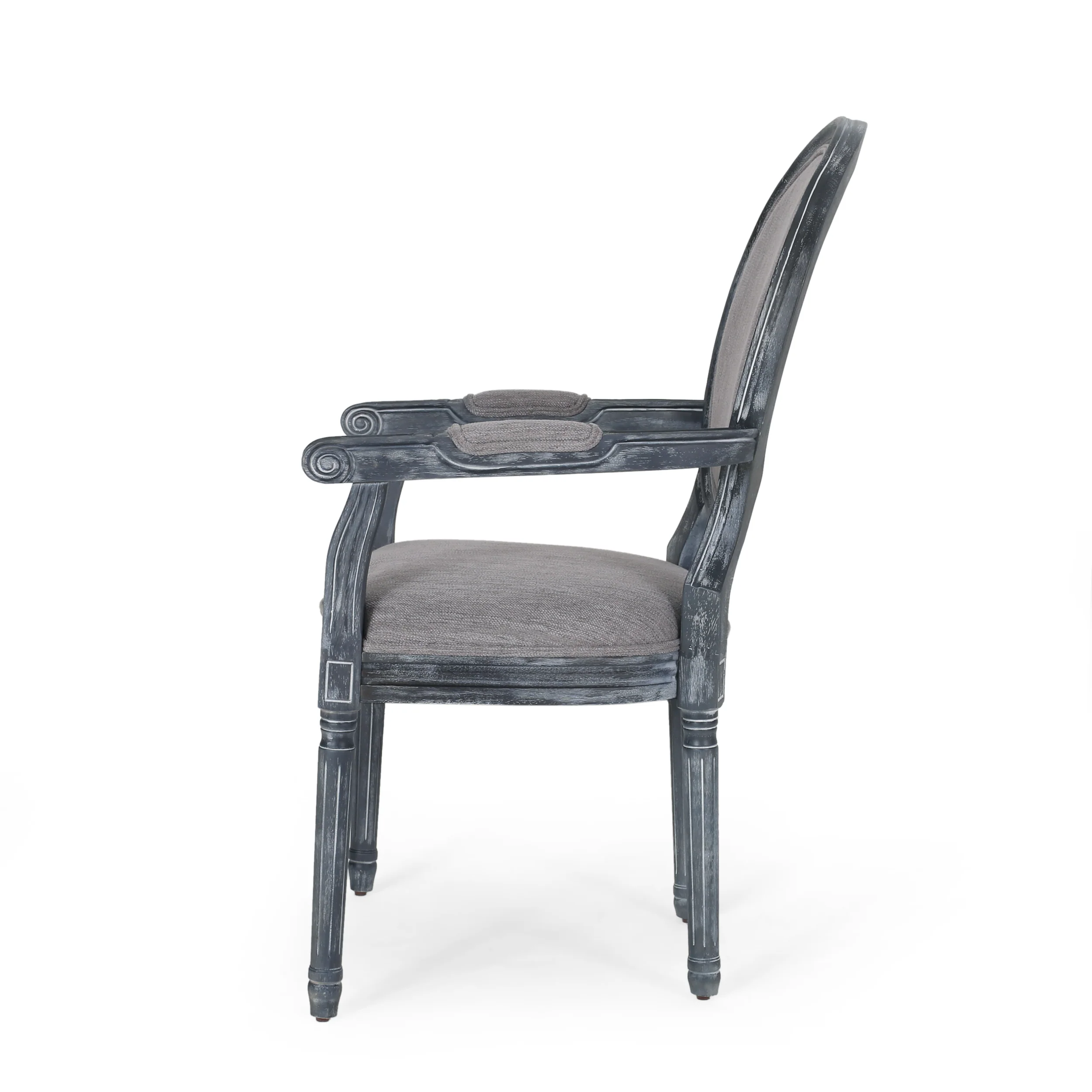 Comisky French Country Fabric Upholstered Wood Expandable 7 Piece Dining Set - furnishings