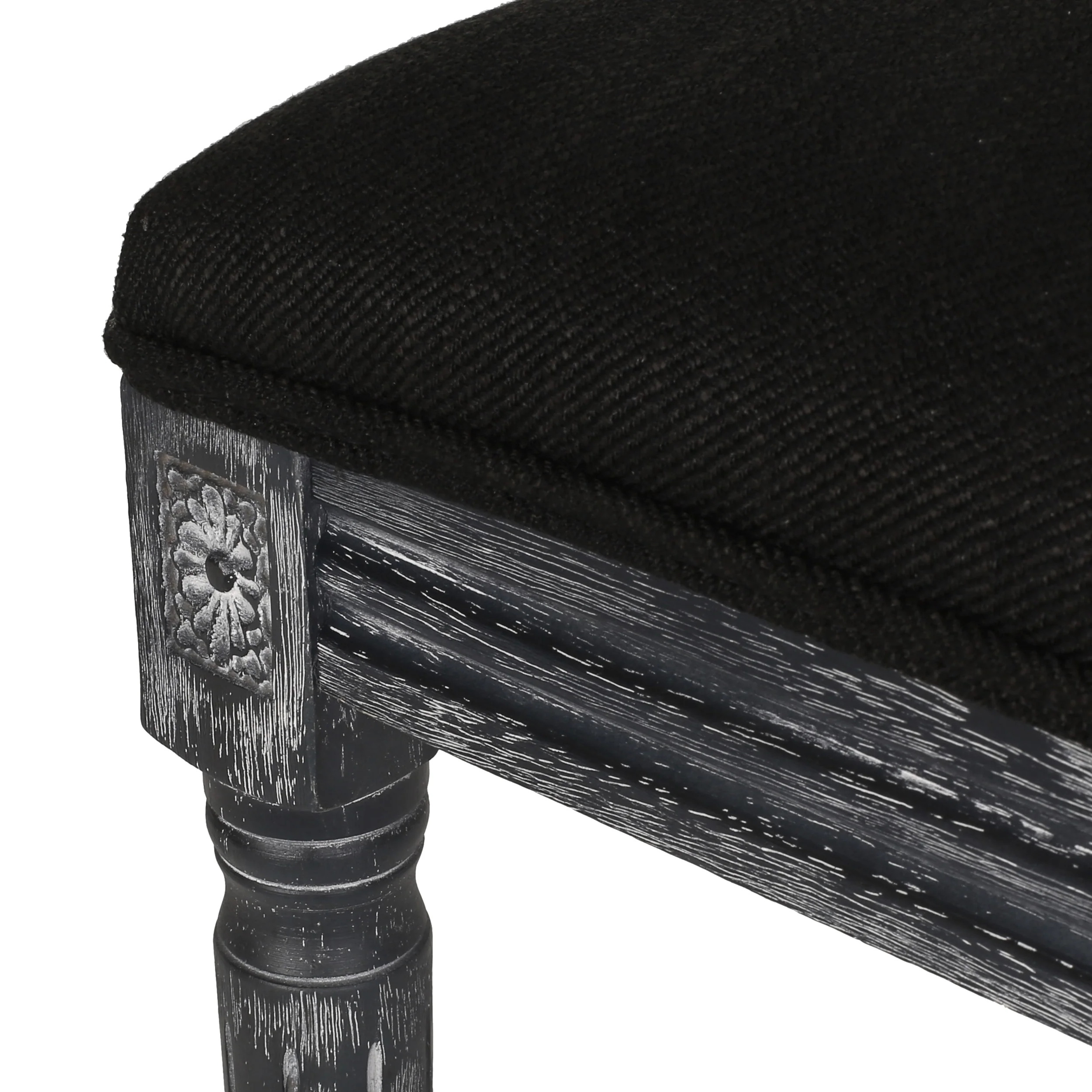 Fernleaf French Country Fabric Upholstered Wood Expandable 7 Piece Dining Set - furnishings