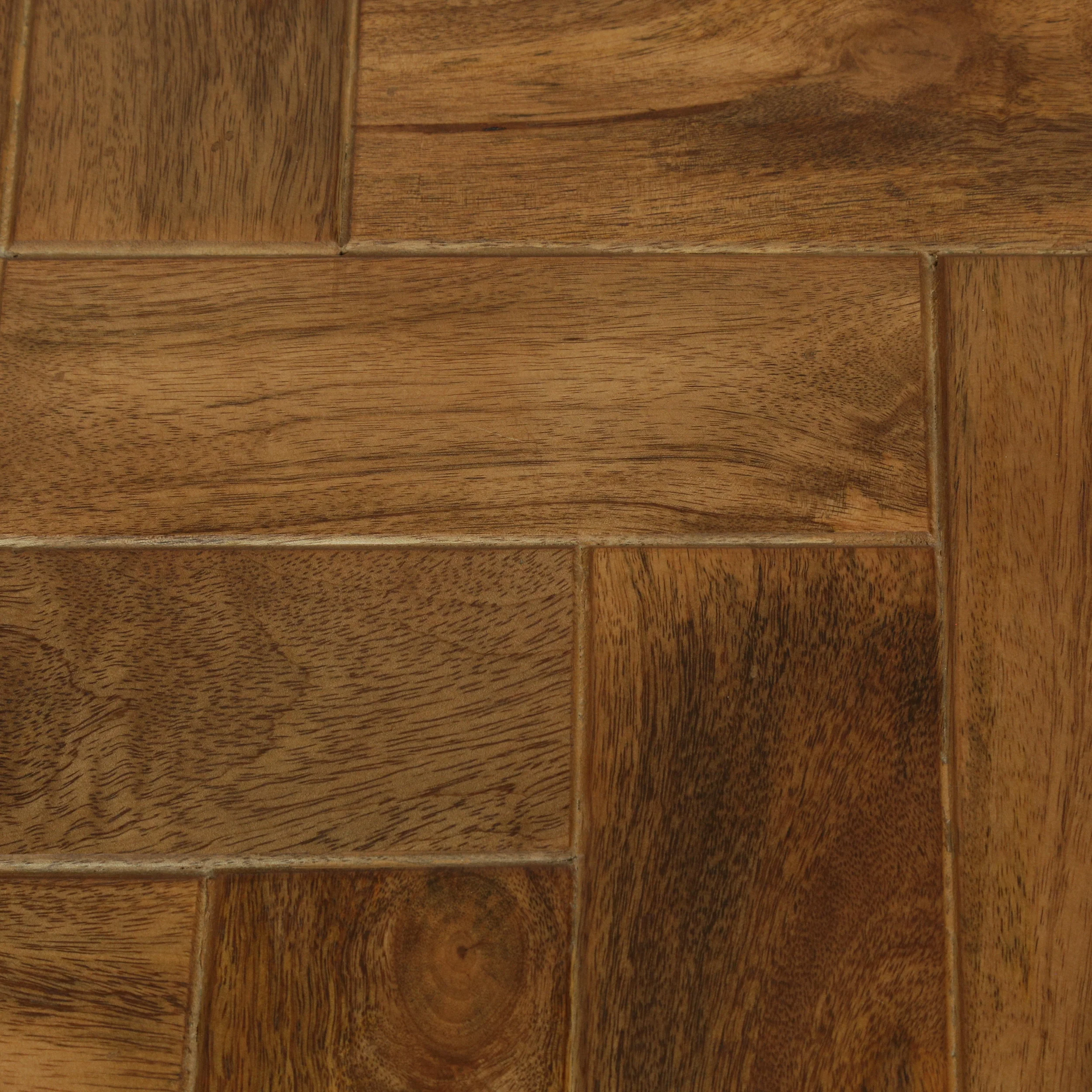 Tilton Boho Handcrafted Mango Wood Parquet Coffee Table, Natural Honey and Gray - furnishings
