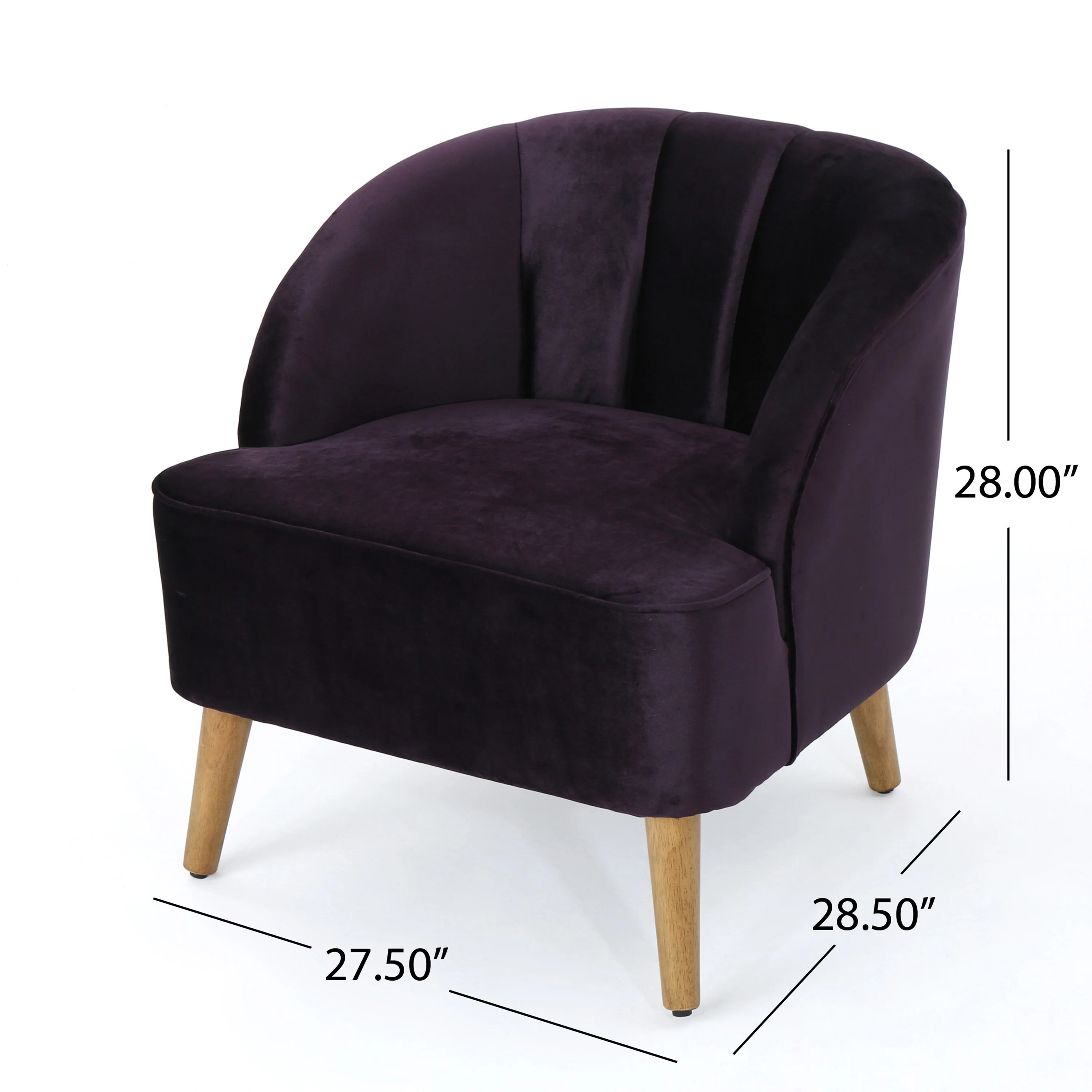 Scarlett Modern Velvet Accent Chair (Set of 2) - furnishings