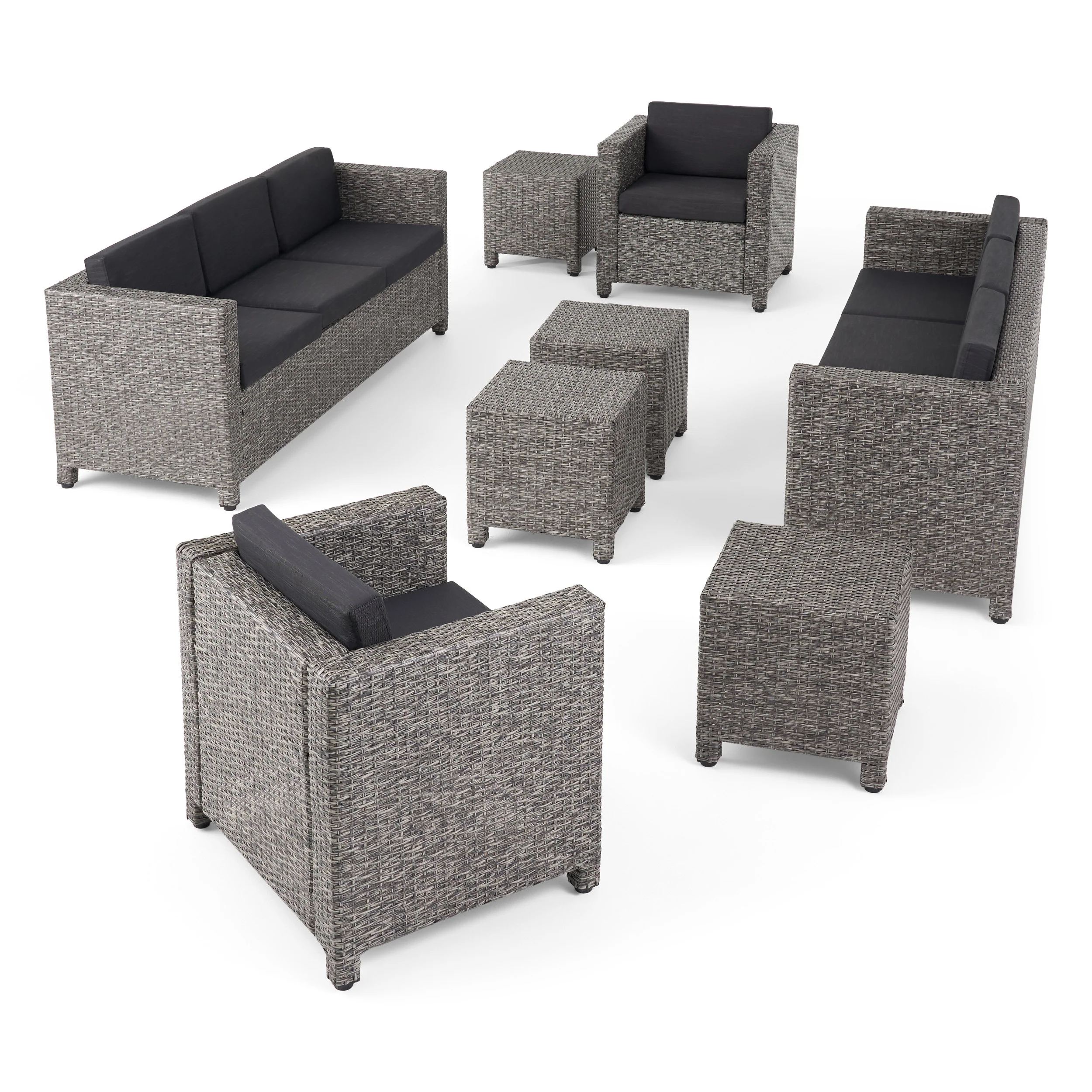 Venice 8-Seater Outdoor Sofa Set with Side Tables - furnishings