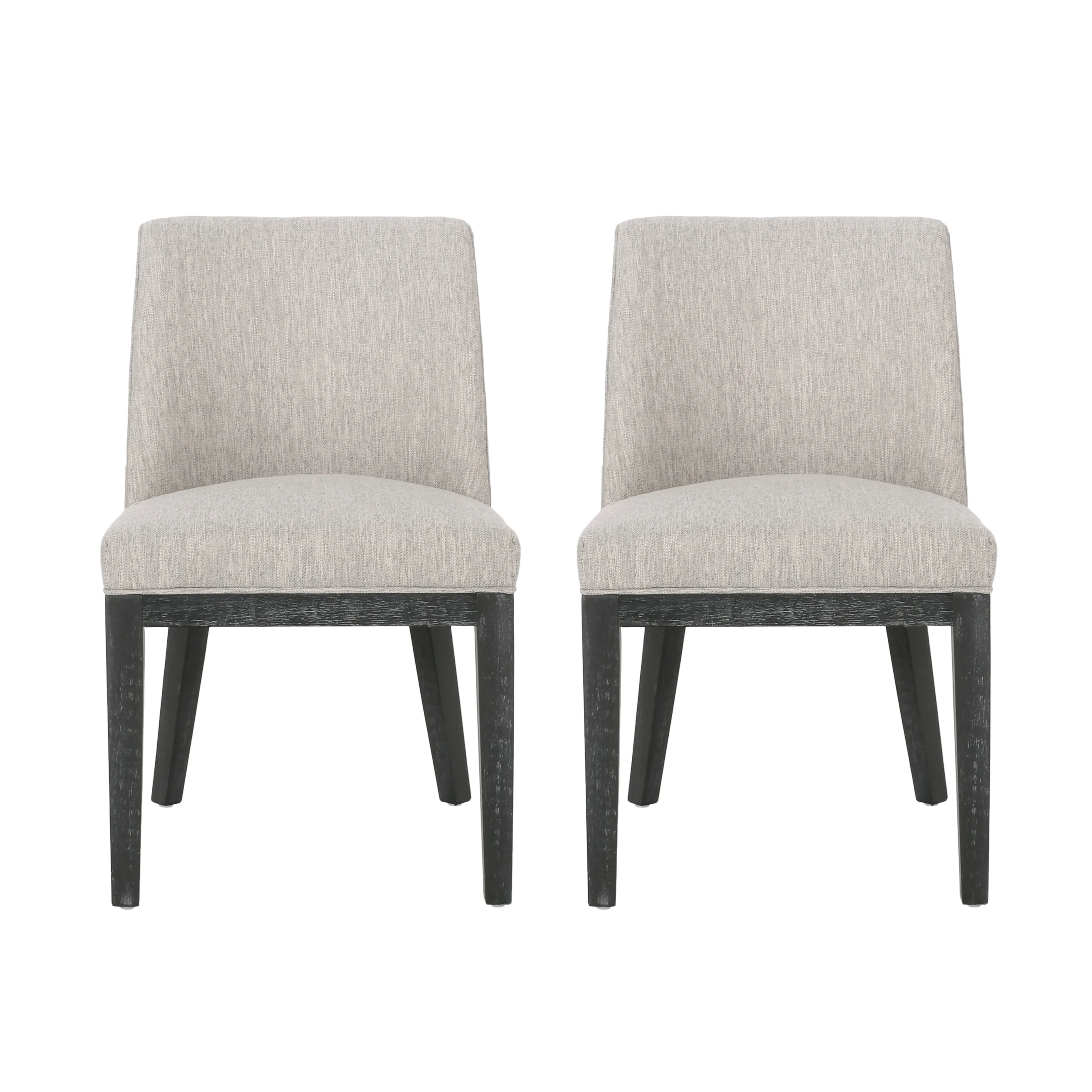 Boise Contemporary Fabric Upholstered Wood Dining Chairs, Set of 2 - furnishings